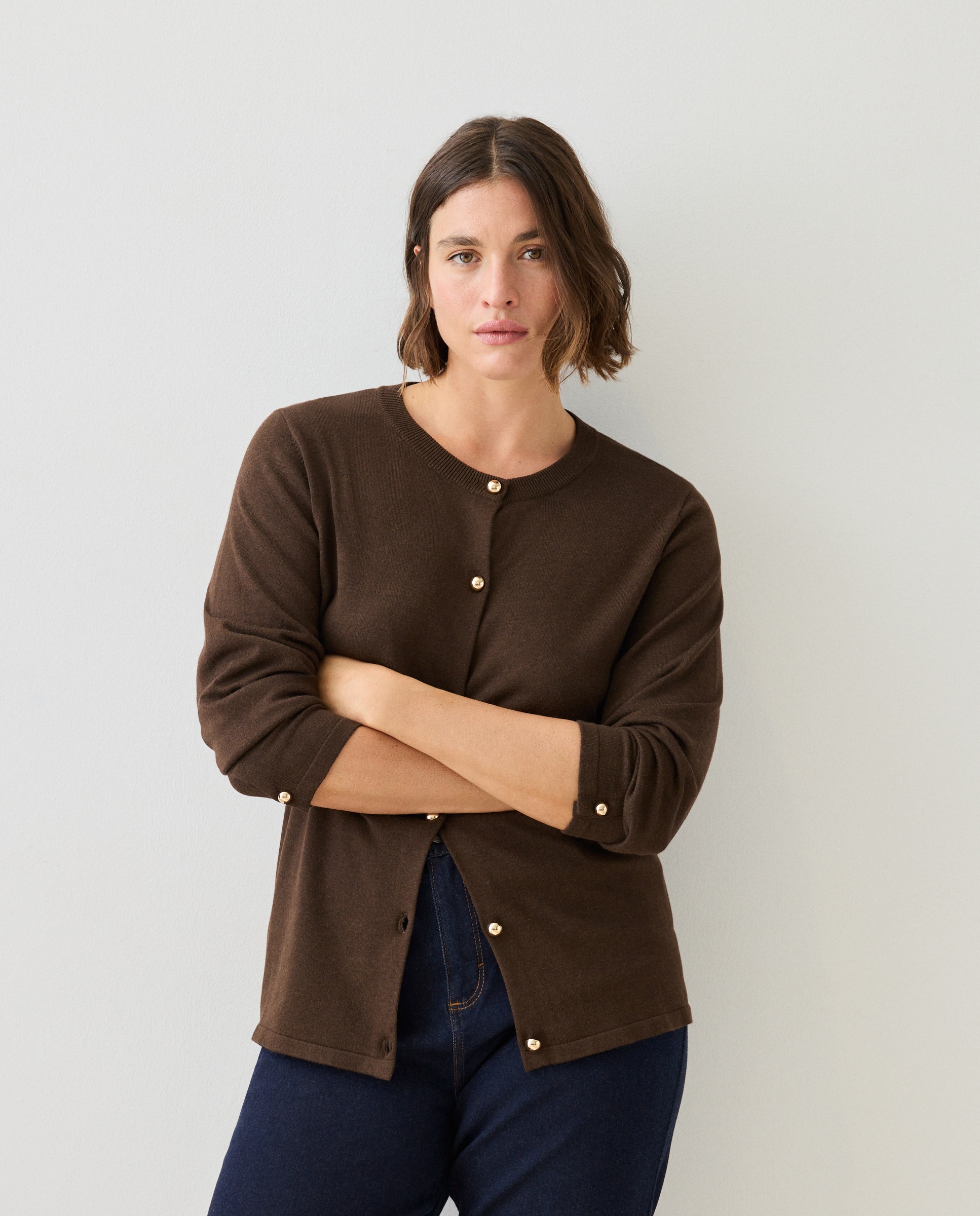 Chaqueta boba de mujer - Couchel - Marrón Marrón-1