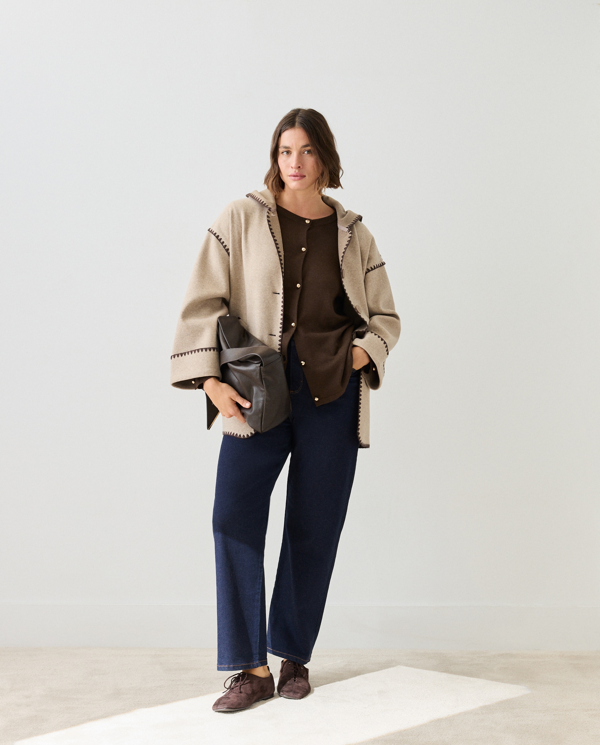 Chaqueta boba de mujer - Couchel - Marrón Marrón-2