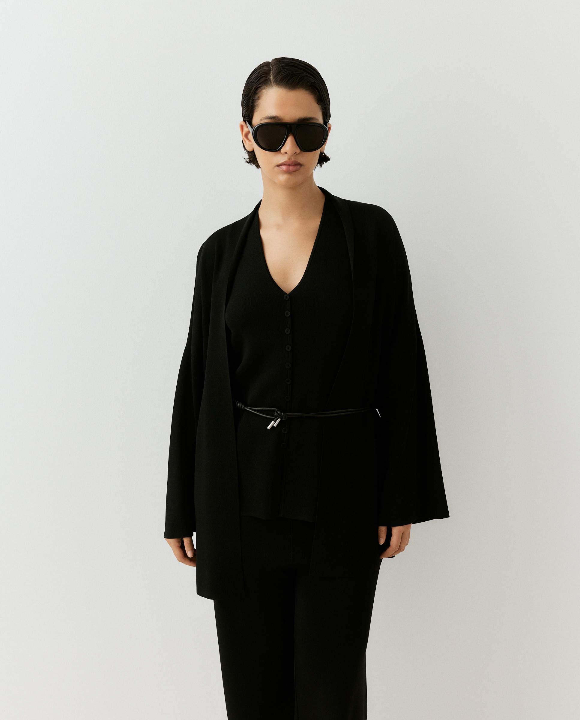 Imagen 2 de Chaqueta de mujer en punto milano - Couchel - Negro Negro