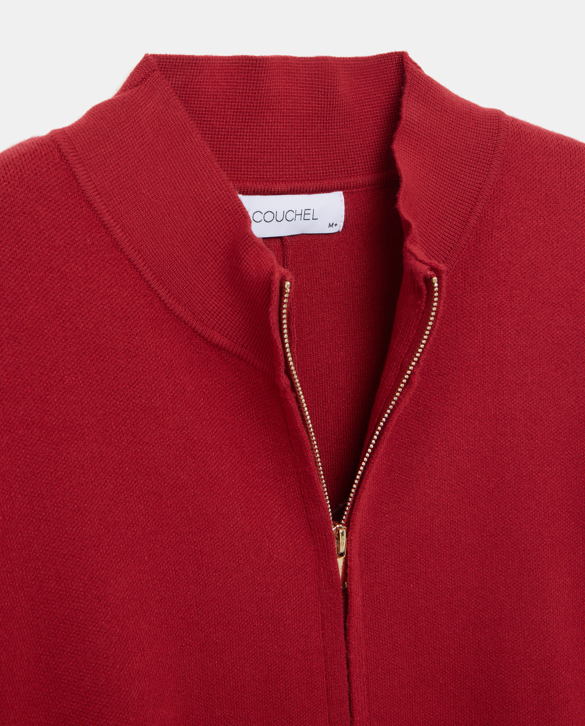 Cardigan de Malha com Fecho de Correr 600 Vermelho-5
