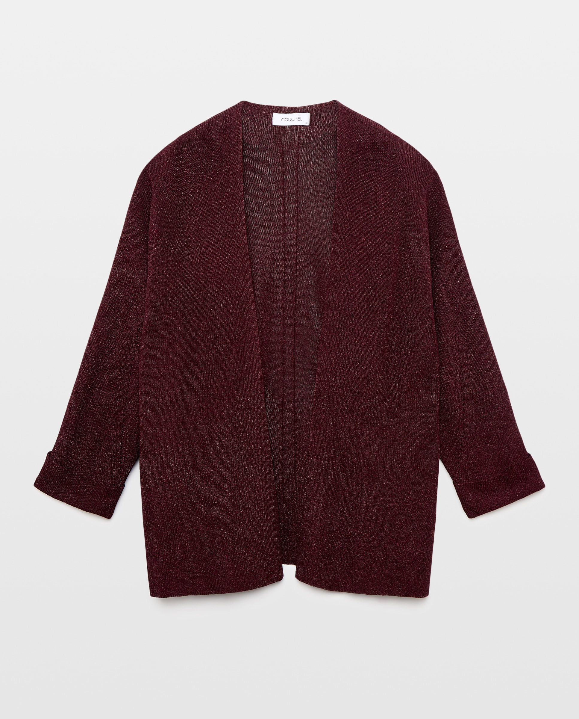 Imagen 5 de Chaqueta lisa de manga larga de mujer - Couchel - Burdeos Burdeos