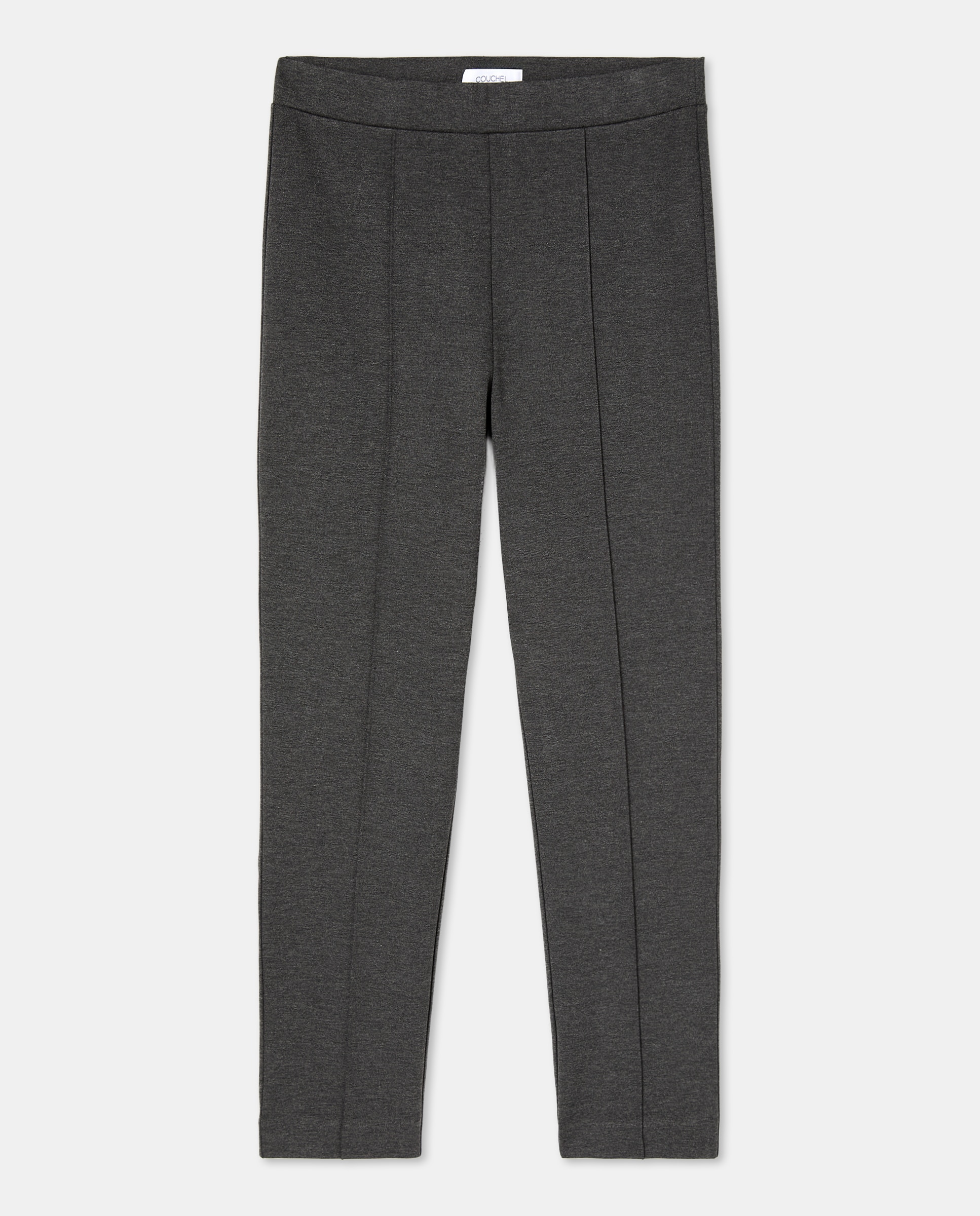 Leggings de Ponto Liso 820 Cinzento Médio-4