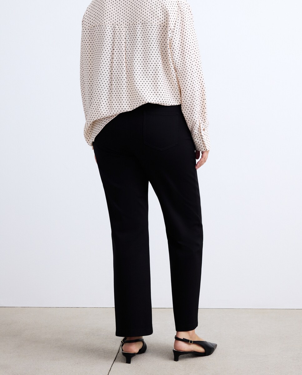 Leggings de Ponto Liso Preto-3