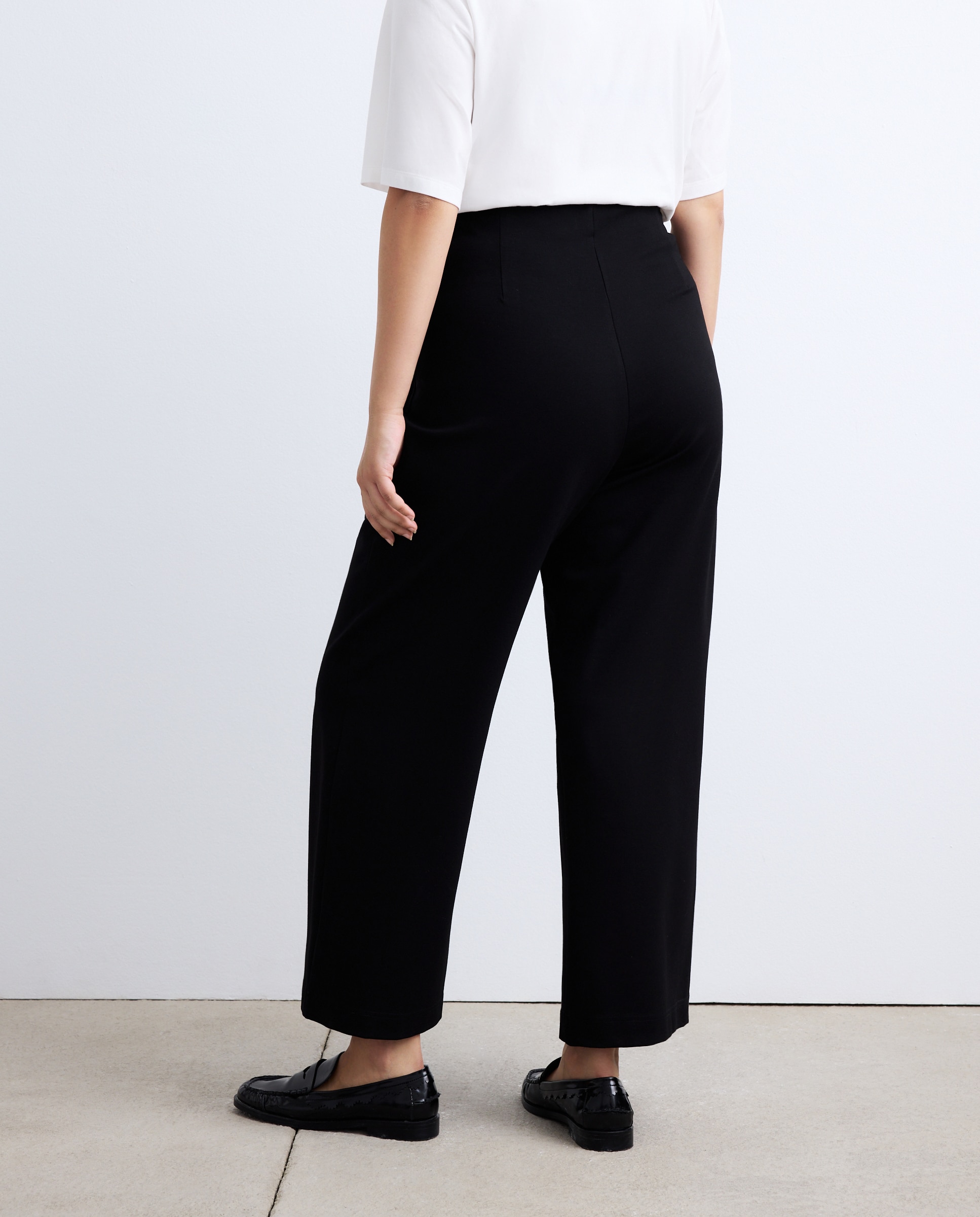 Calças de Fato de Malha Preto-3