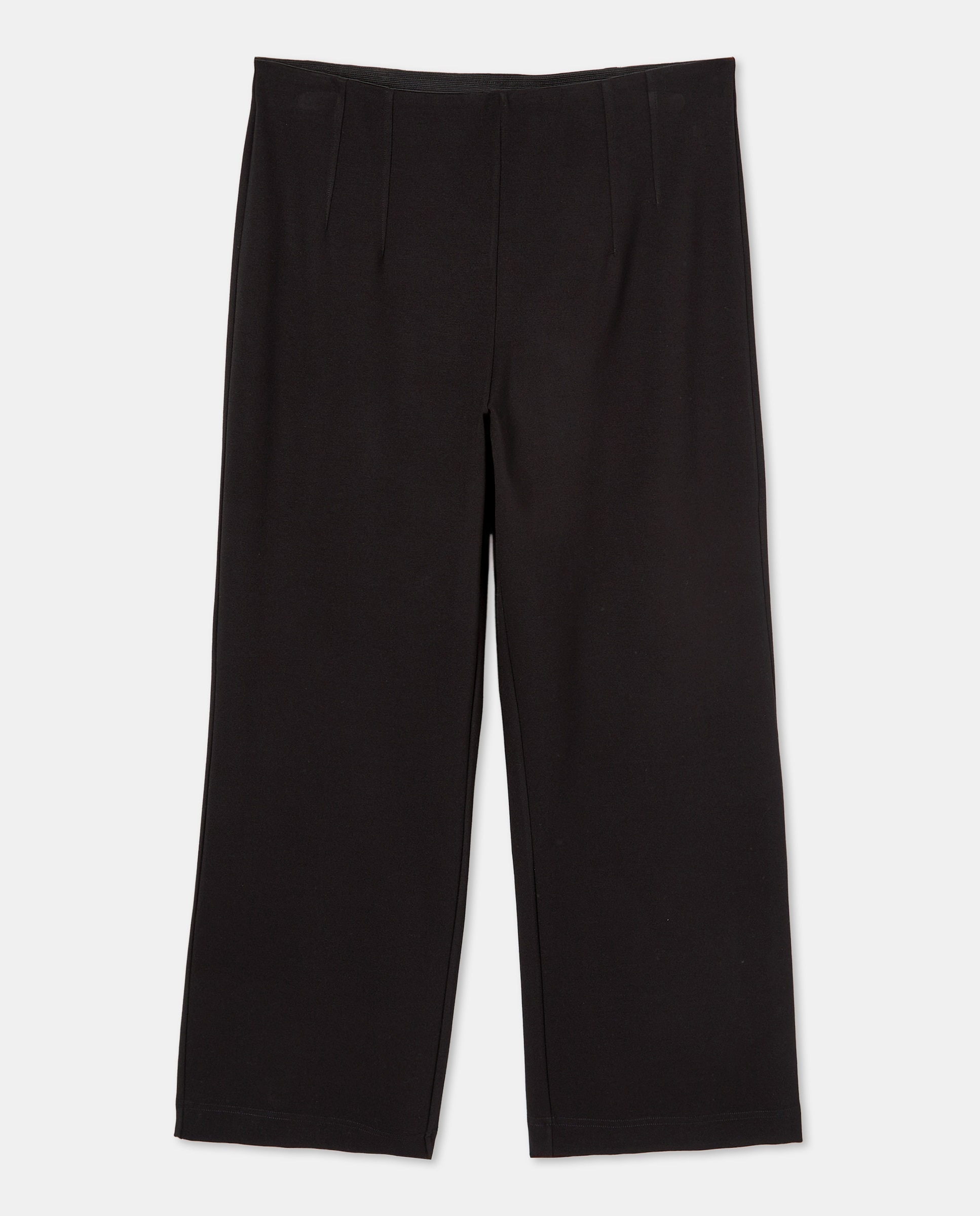 Calças de Fato de Malha Preto-4