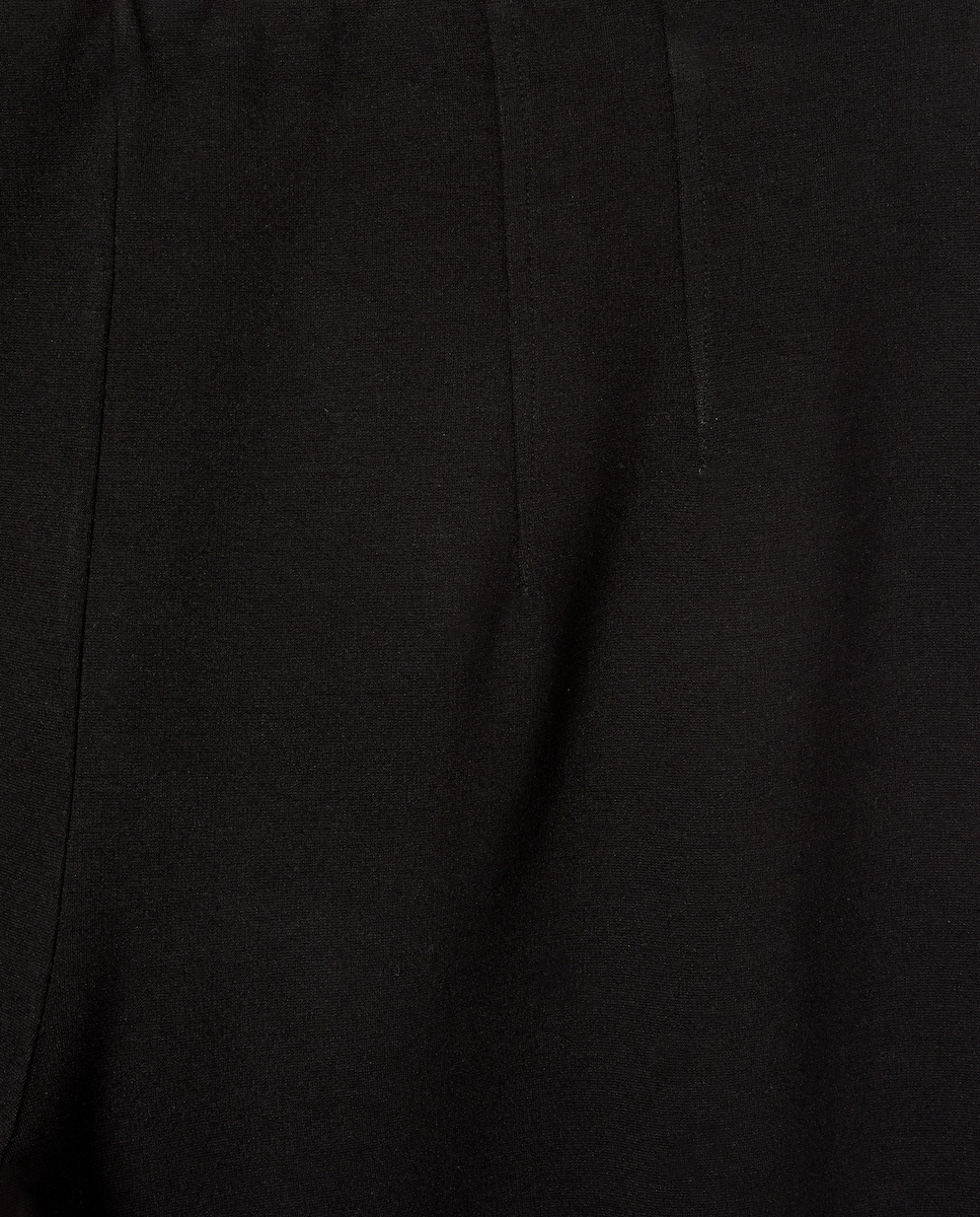 Calças de Fato de Malha Preto-5