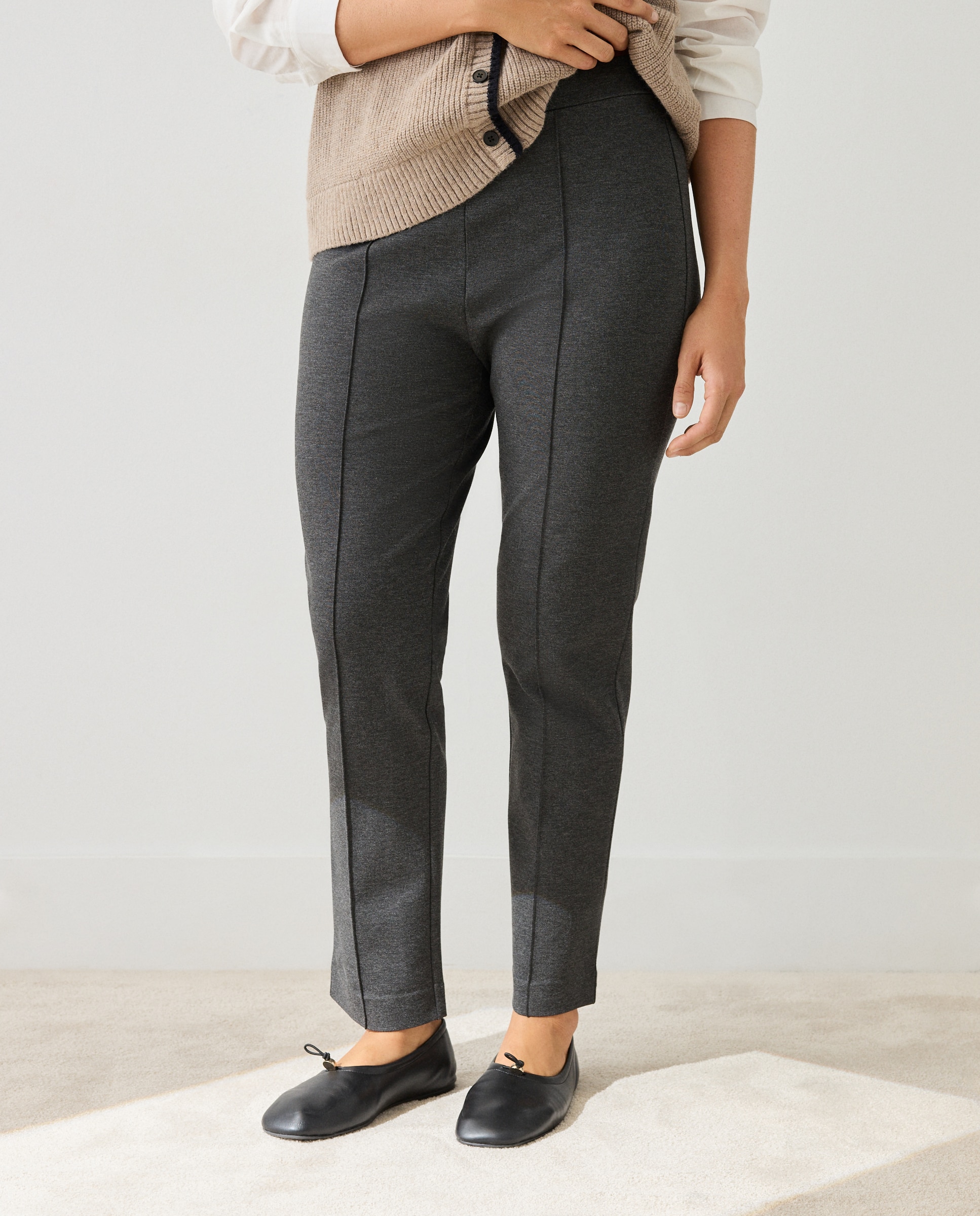 Imagen 2 de Pantalón punto roma básico - Couchel - 820 Gris medio 820 Gris medio