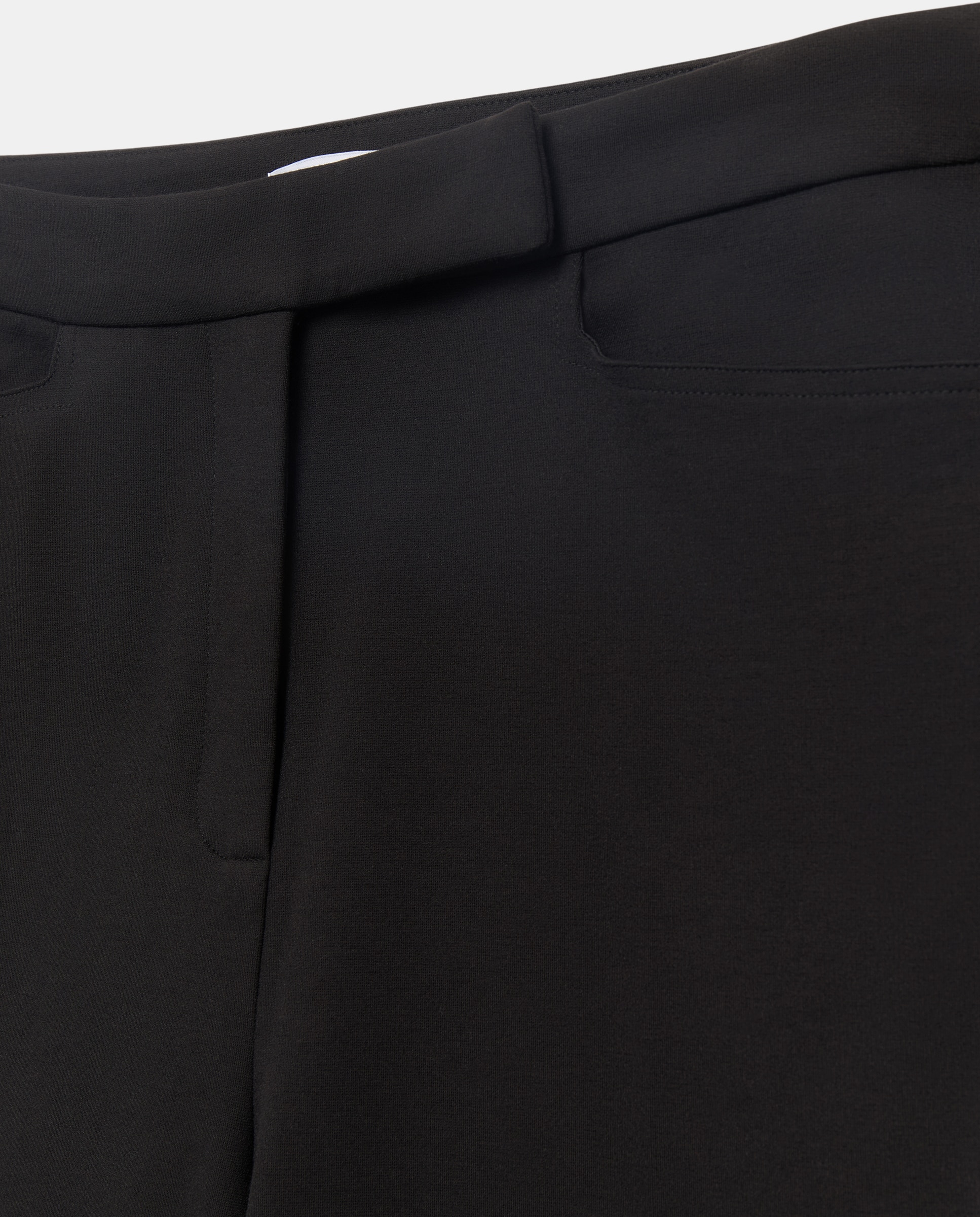 Pantalón de mujer de punto roma con cinturilla - Couchel - Negro Negro-6