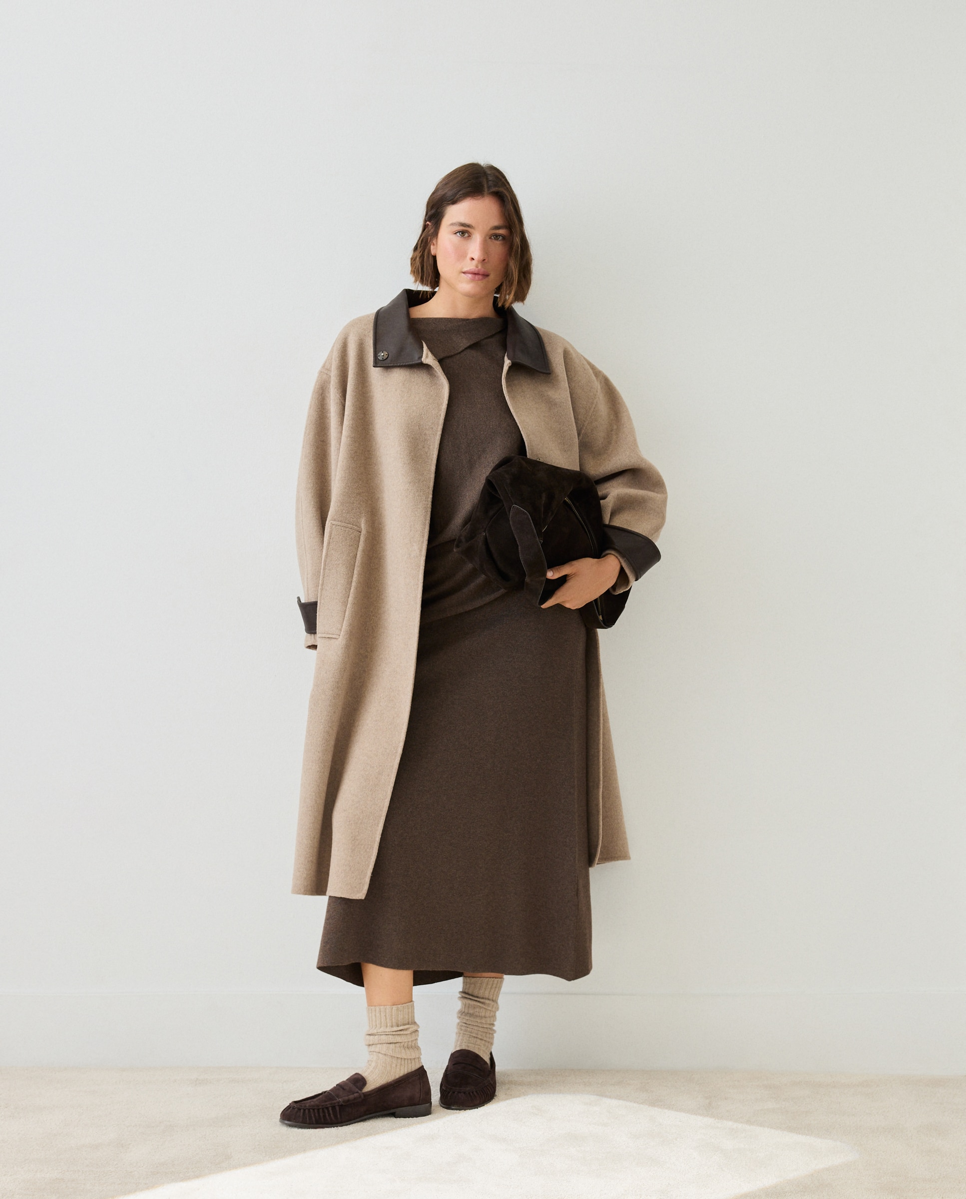 Imagen 0 de Falda  midi tricot 790 Bronce