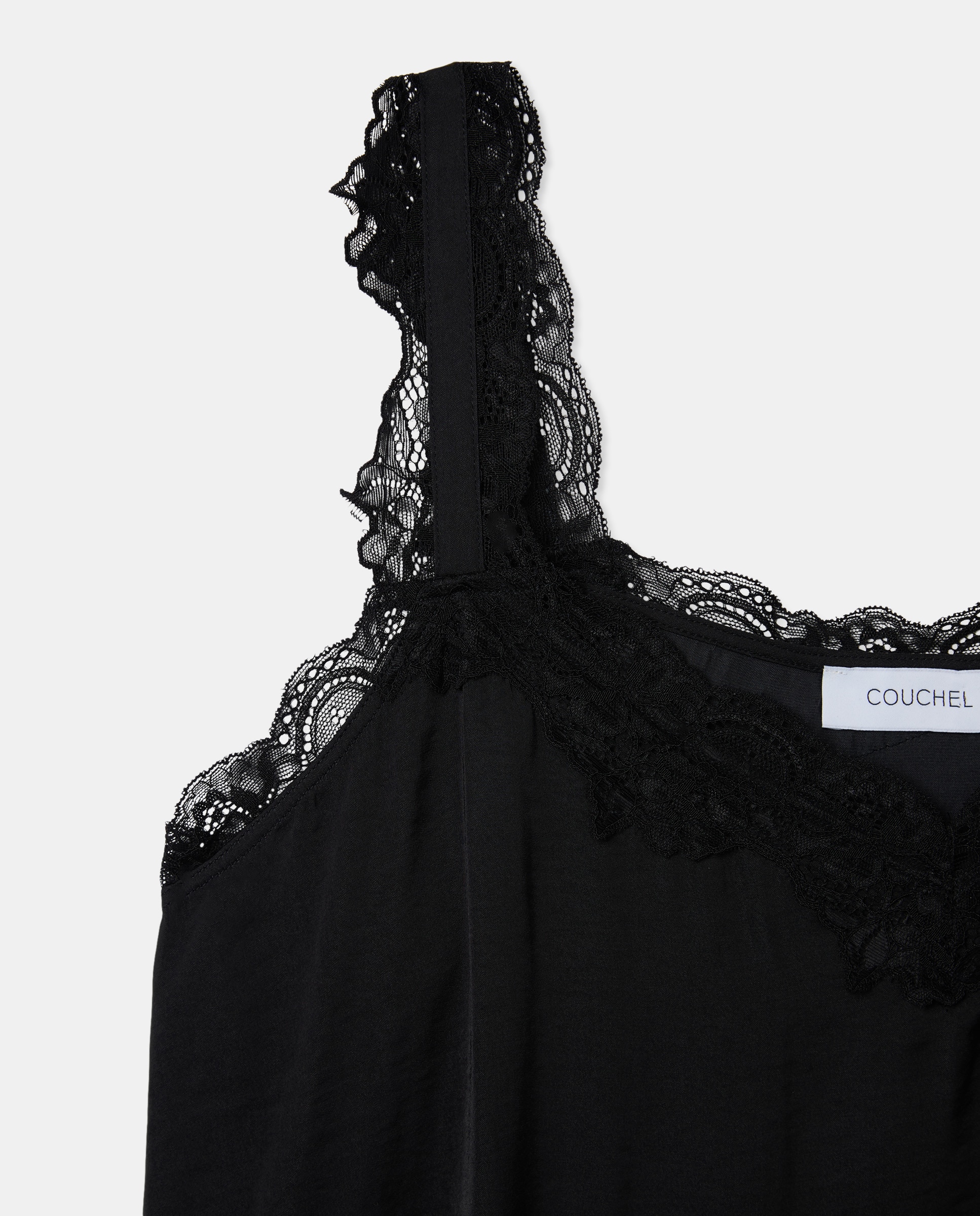 Top rendilhado de renda Preto-6