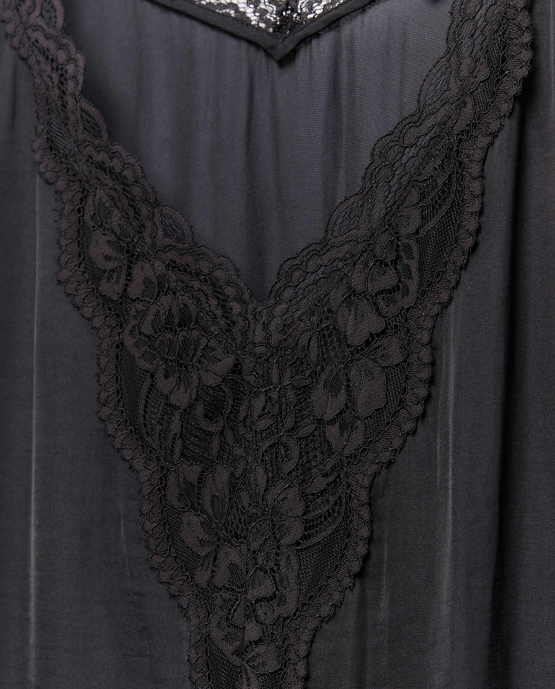 Top rendilhado de mulher Preto-6