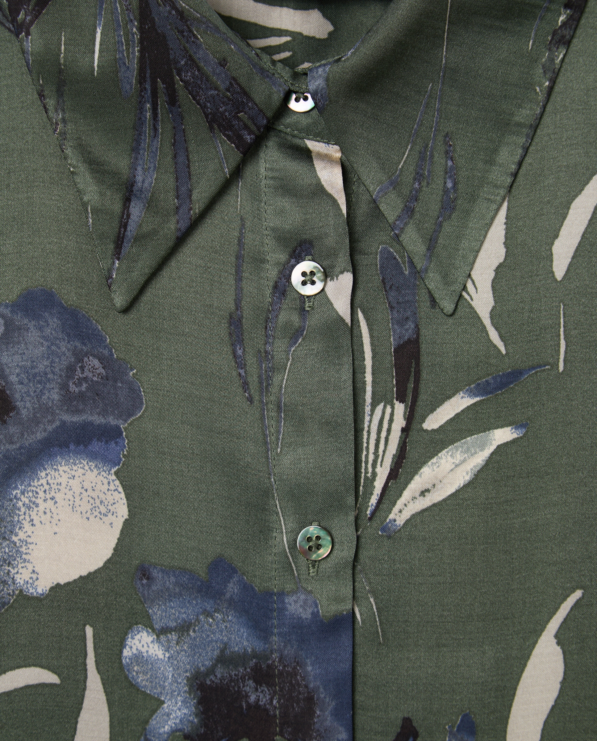 Camisa Estampada com Manga Comprida Verde-6