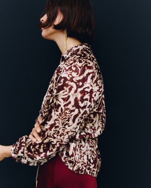 Imagem 0 de Blusa de Manga Comprida Estampada