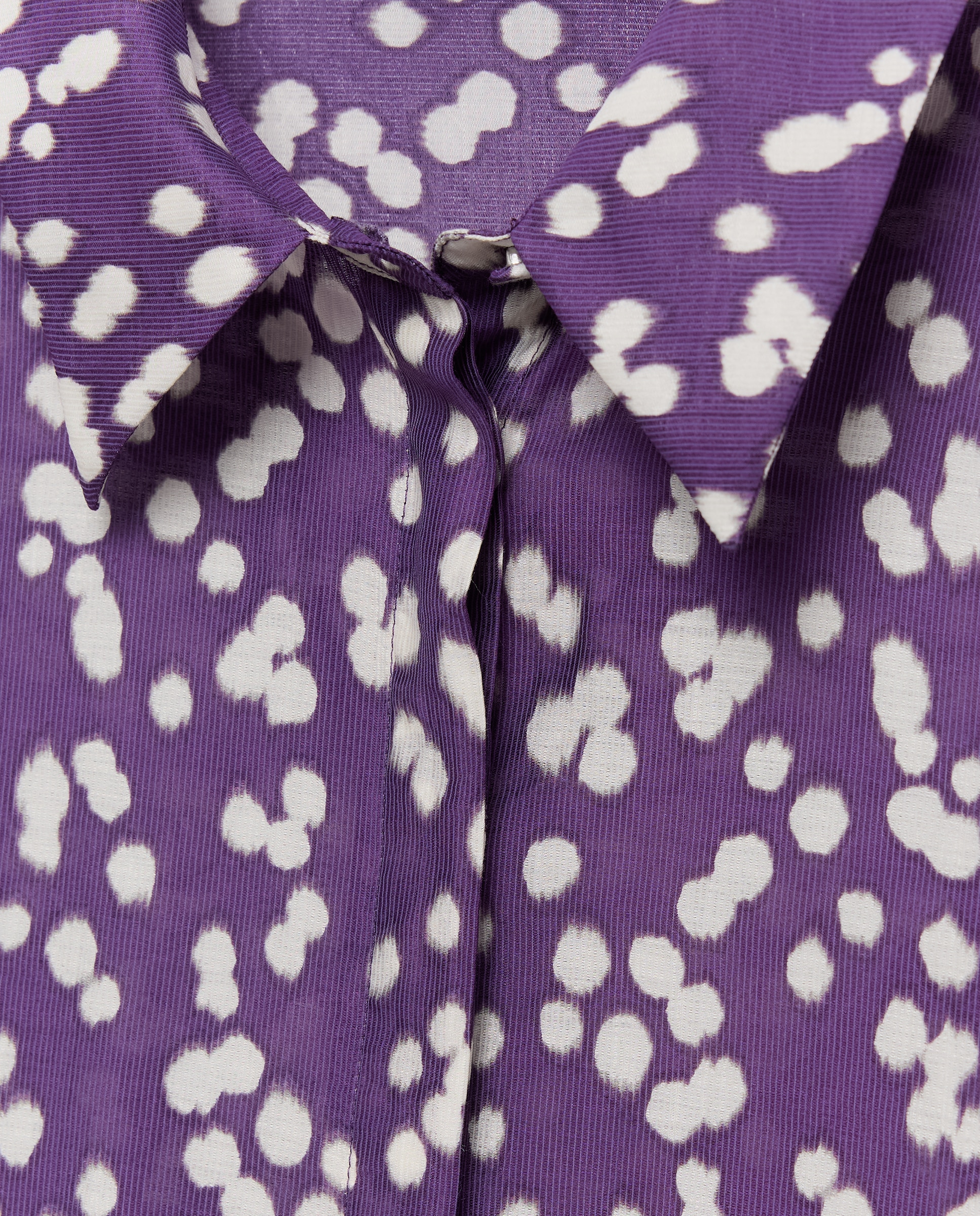 Camisa de Manga Comprida com Estampado às Bolinhas Rosa-5