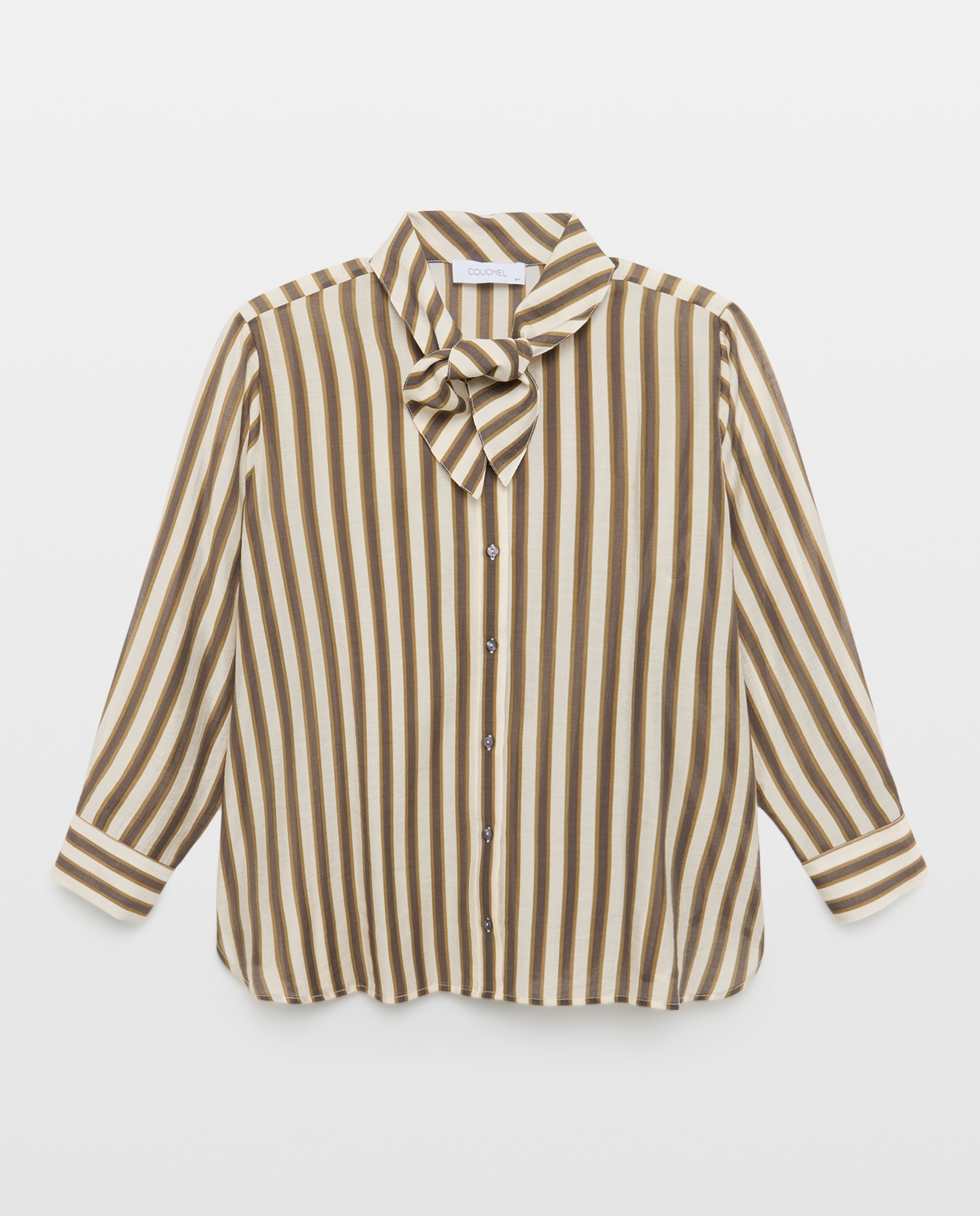 Blusa com Manga Comprida em Tencel com Detalhe de Laçada Verde-5