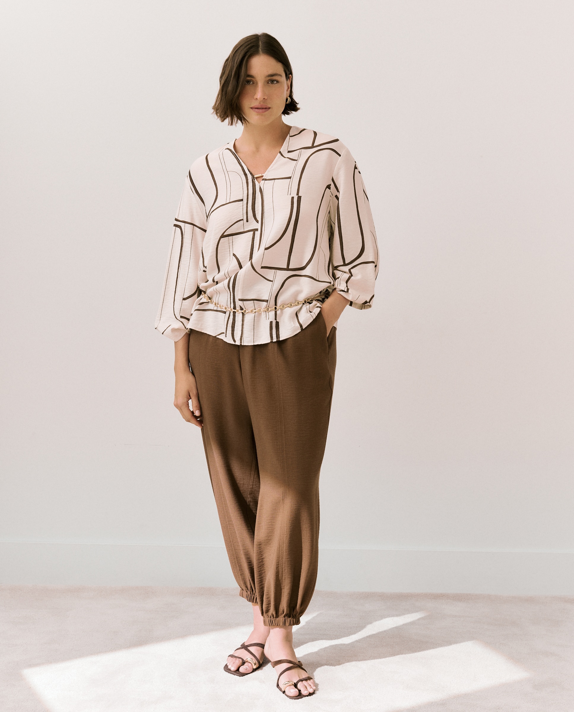 Imagem 0 de Blusa com Estampado com Lavagem