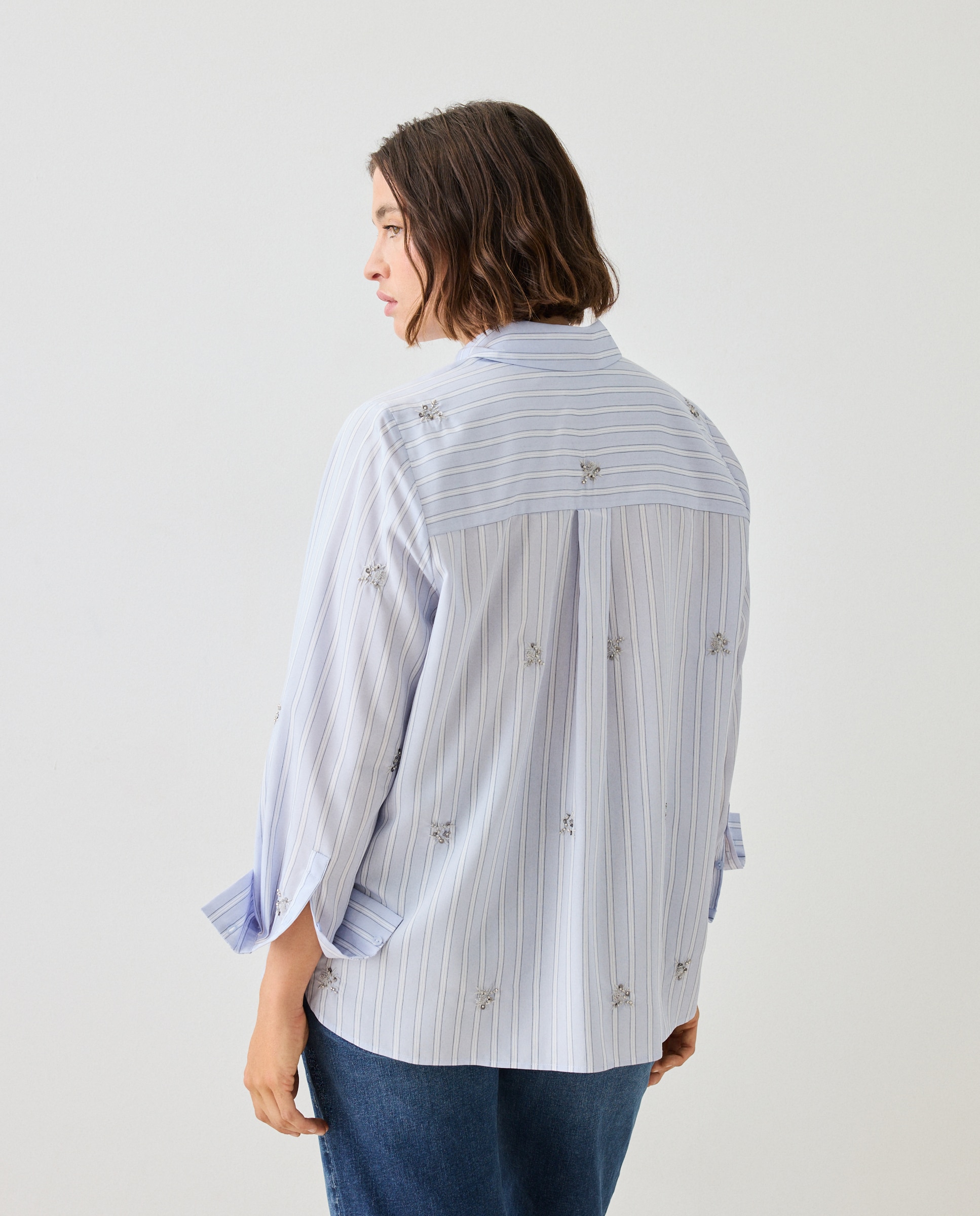 Blusa bordada de mujer - Couchel - Azul Azul-3