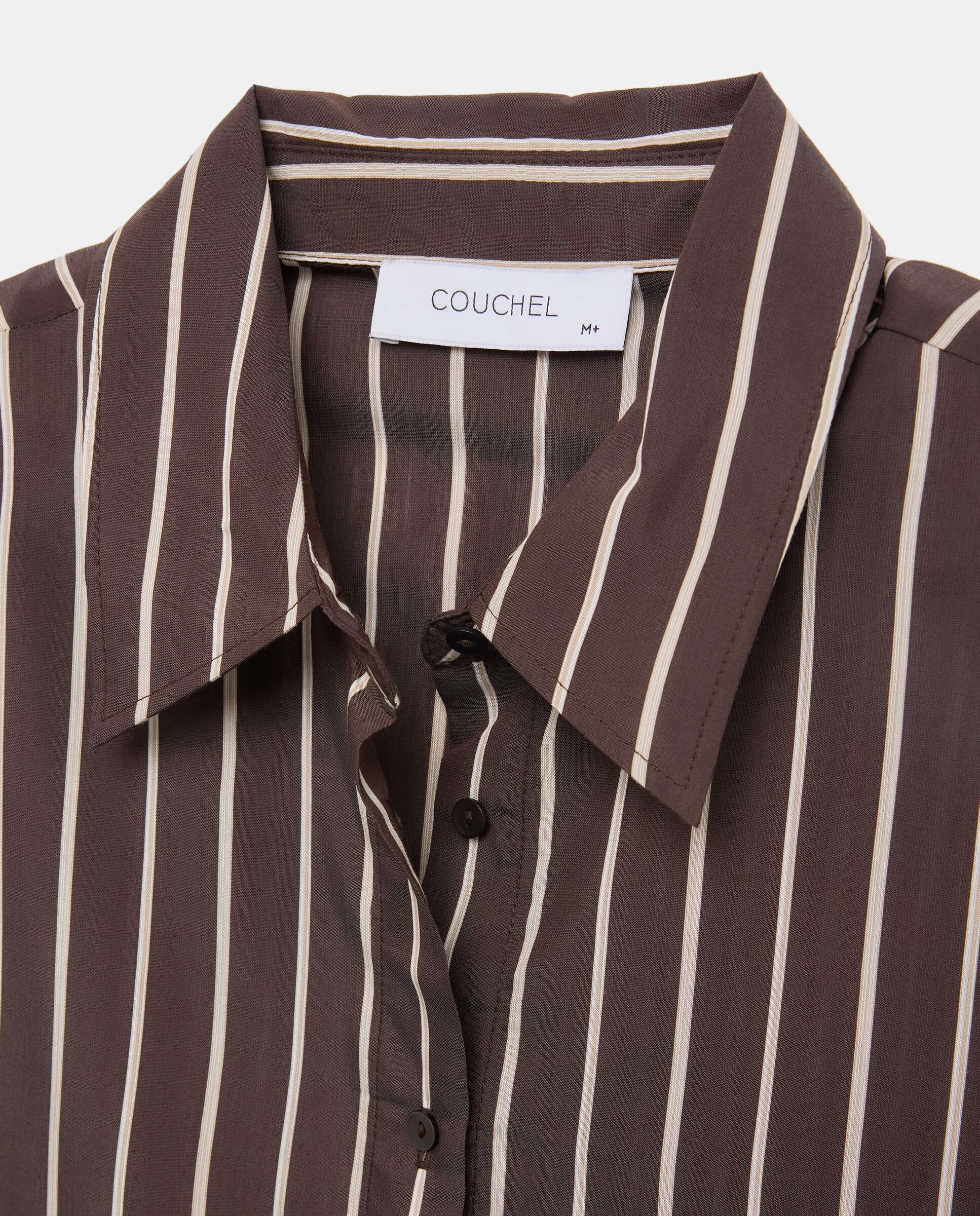 Blusa com Risca Diplomática Castanho-5