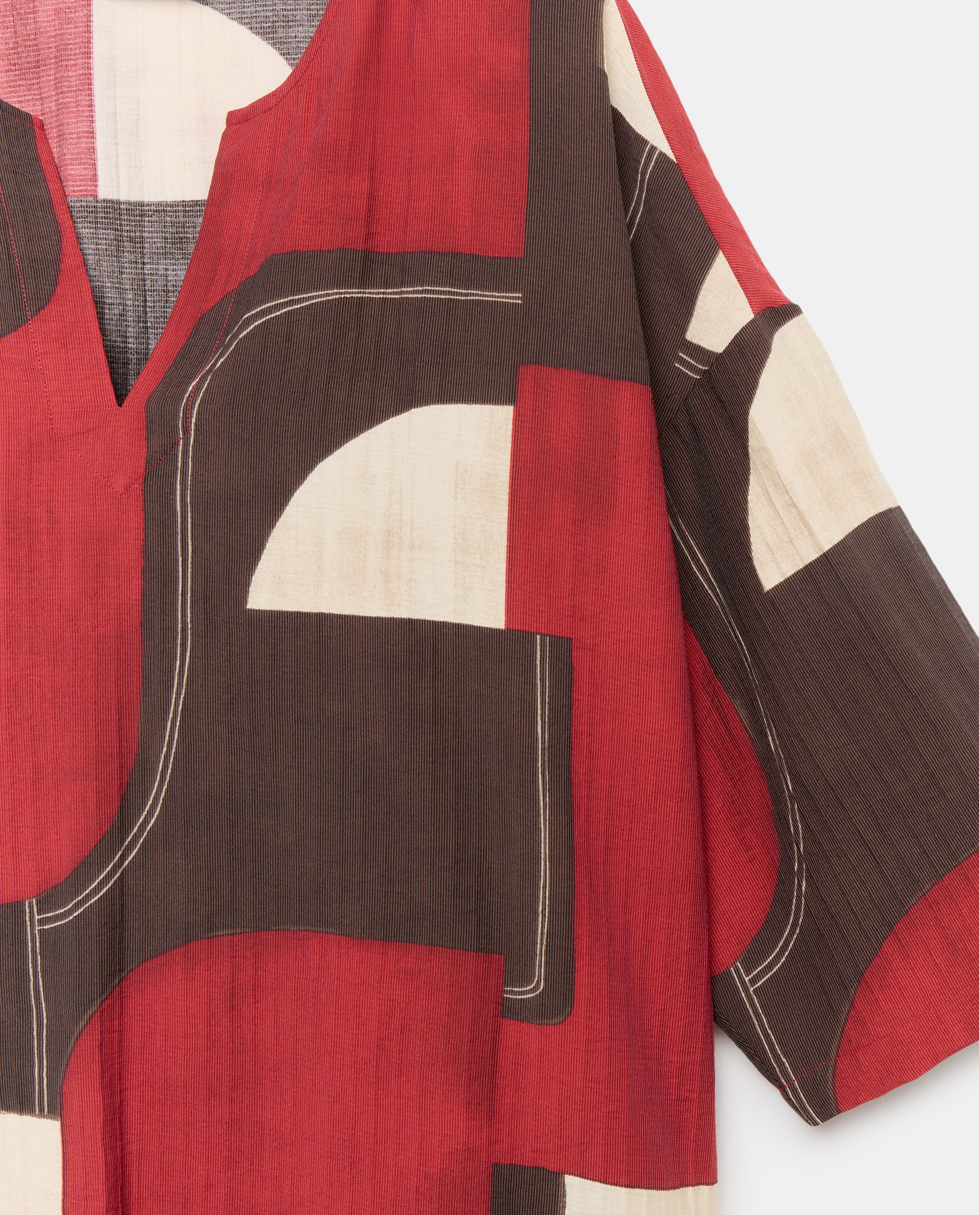 Imagen 5 de Blusón con manga francesa estampado de mujer - Couchel - Rojo Rojo