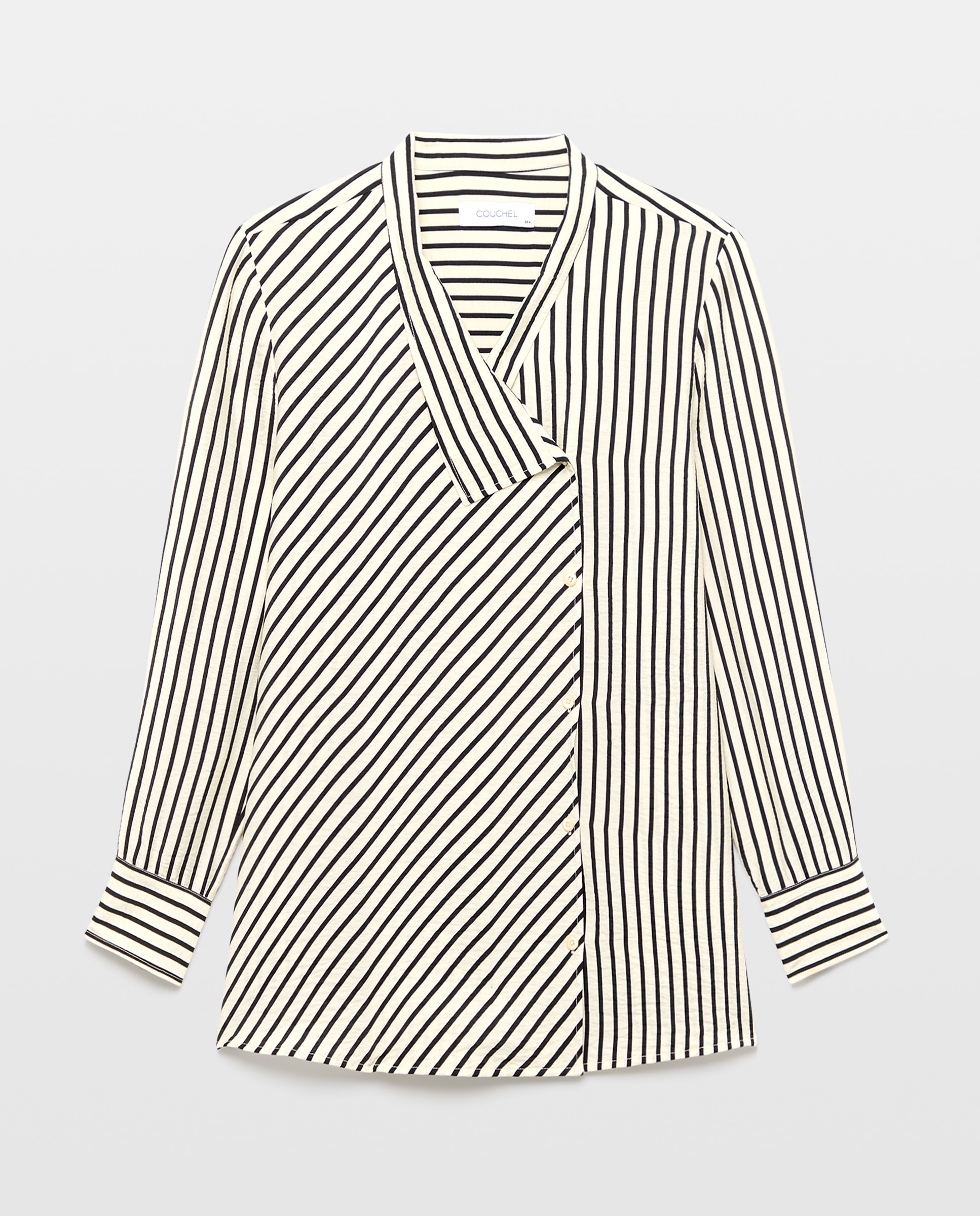Imagen 4 de Blusa manga larga de mujer con cuello chimenea - Couchel - Blanco Blanco