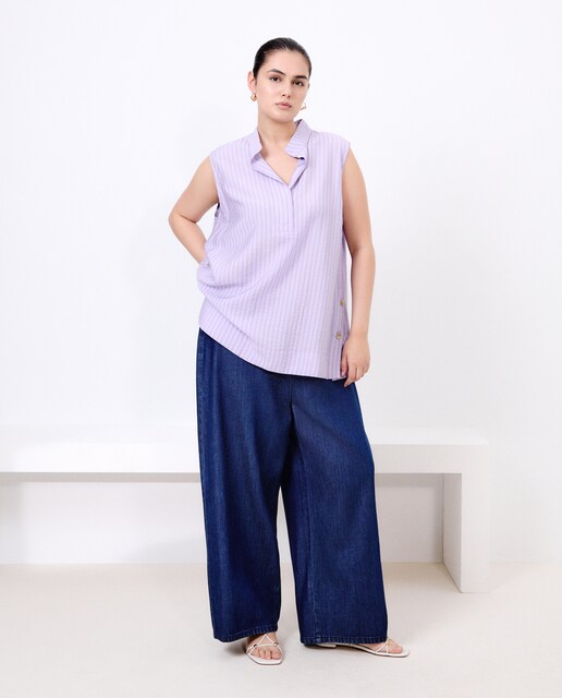 Imagen 0 de Blusa sin mangas estampada de mujer