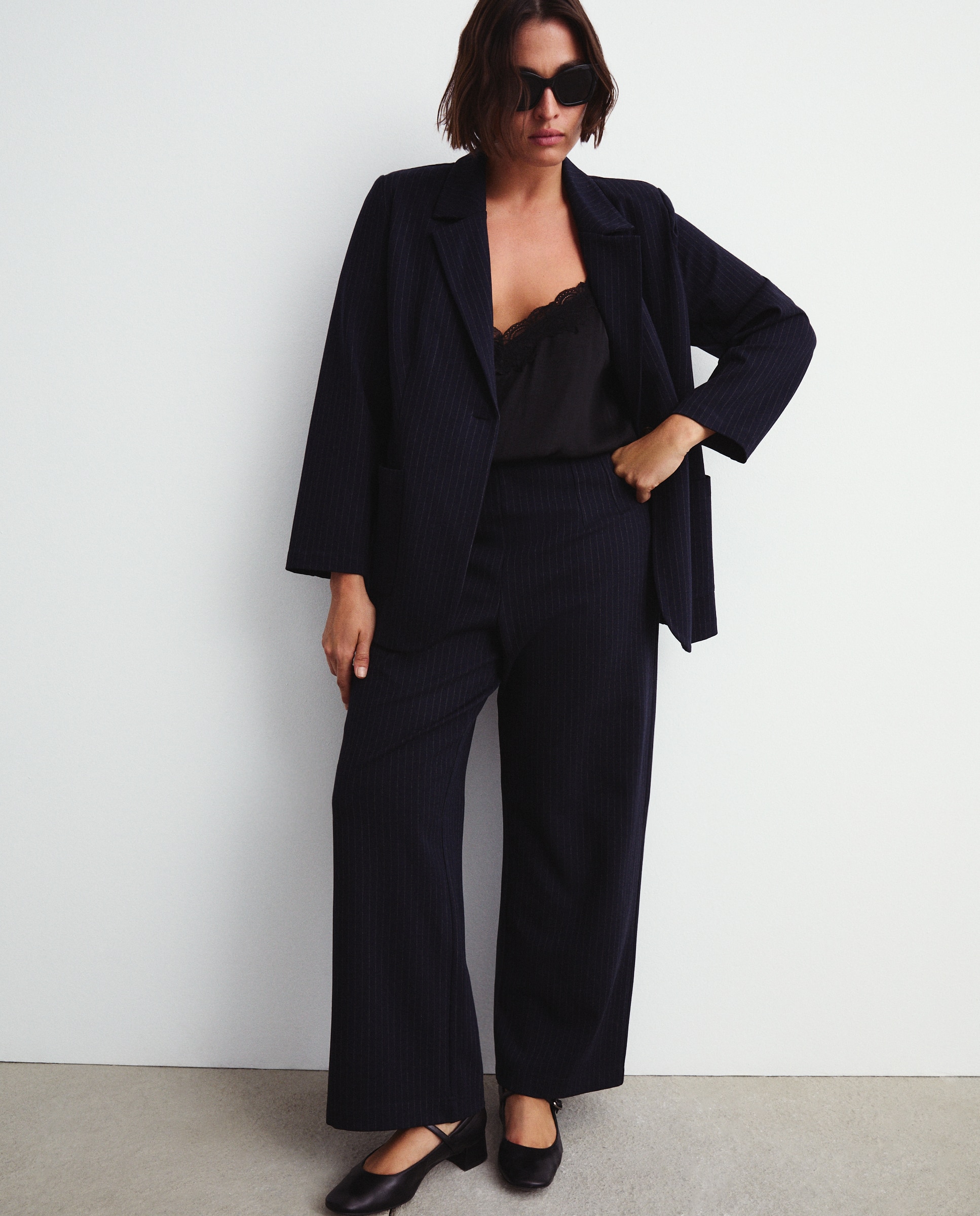 Imagem 0 de Blazer de Malha com Risca Diplomática