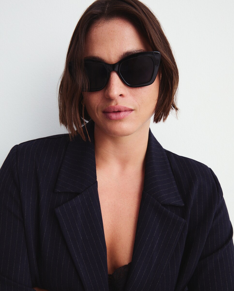 Blazer de Malha com Risca Diplomática Cinzento-3