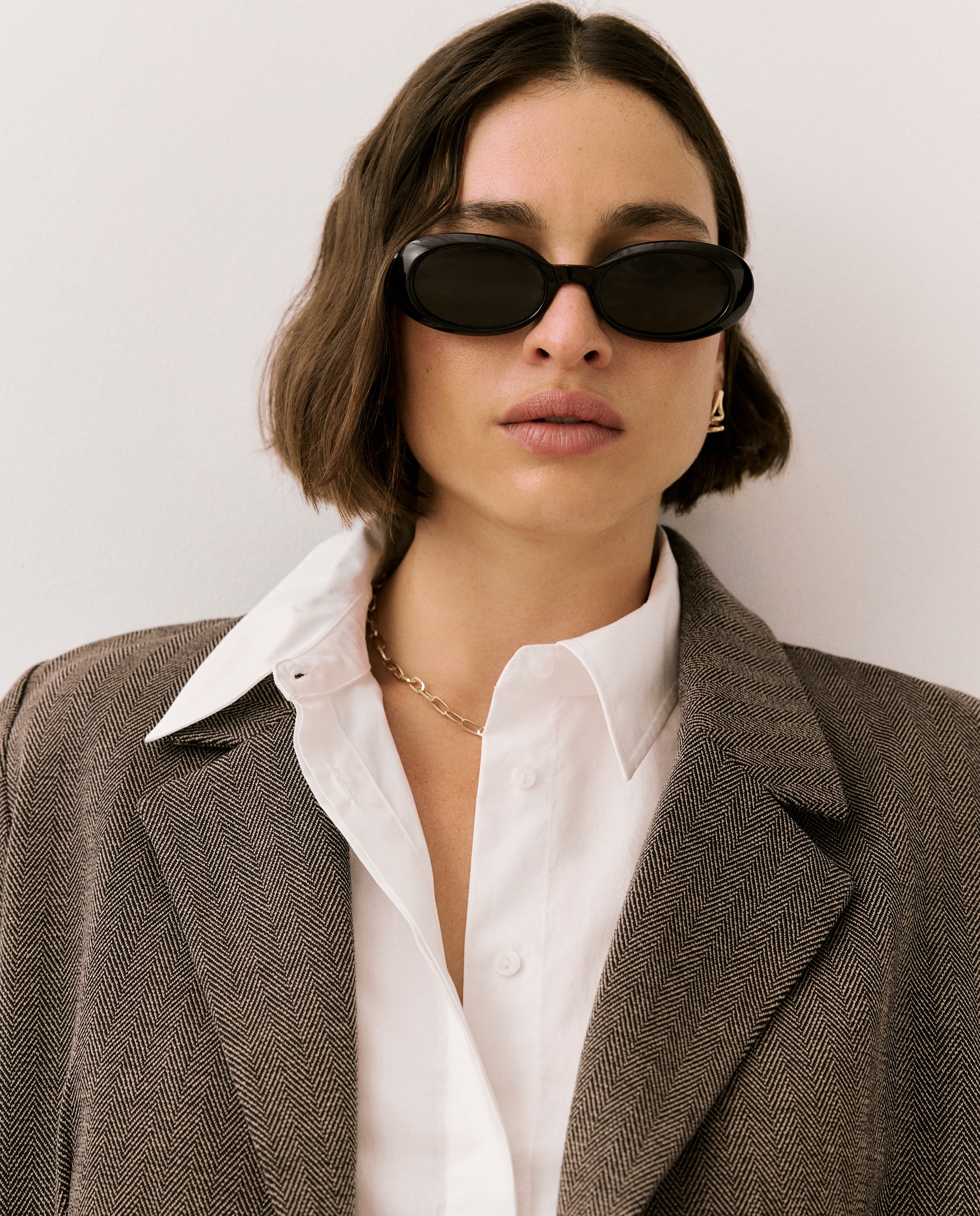 Blazer de Malha às Riscas Azul-3