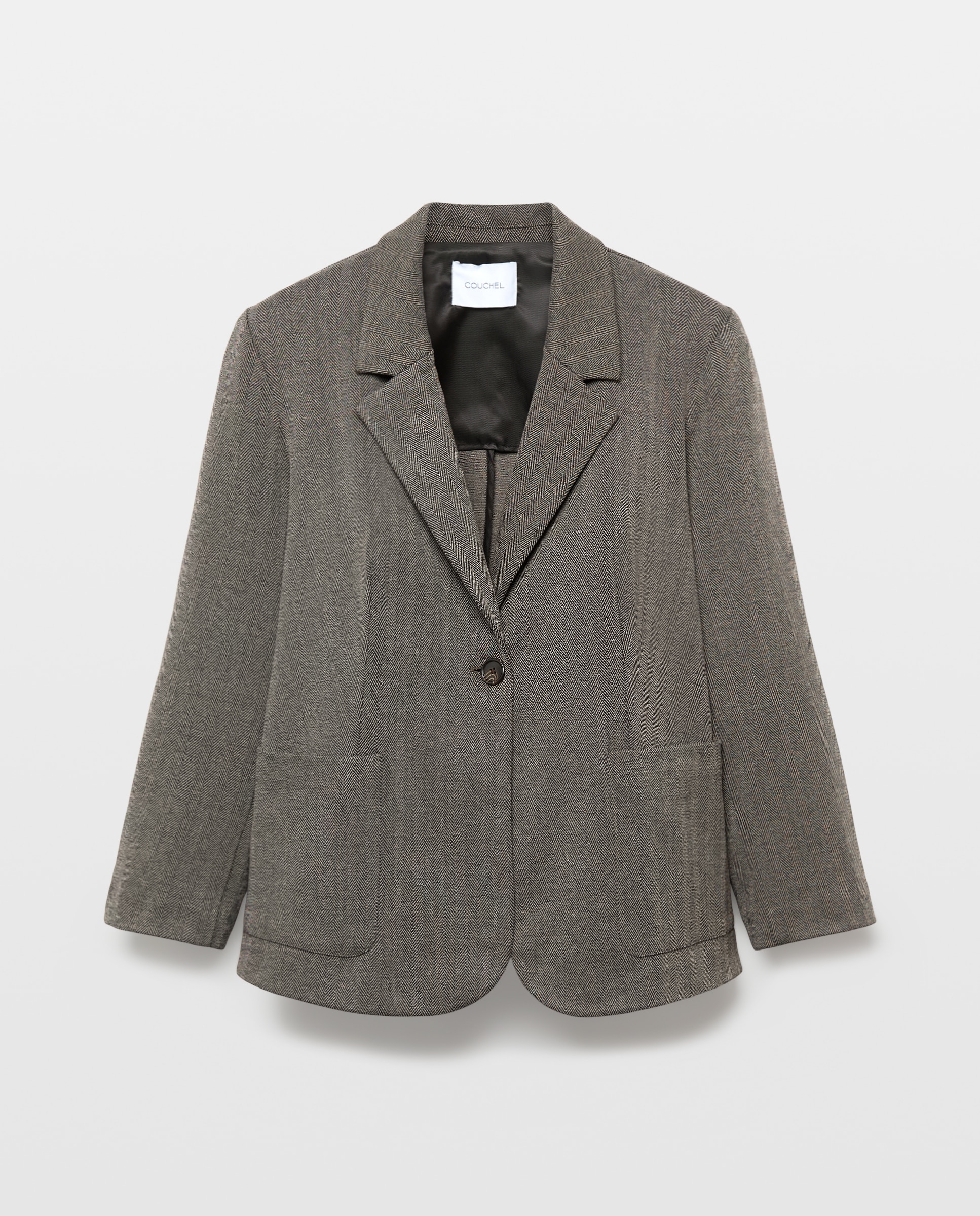 Blazer de Malha às Riscas Azul-5