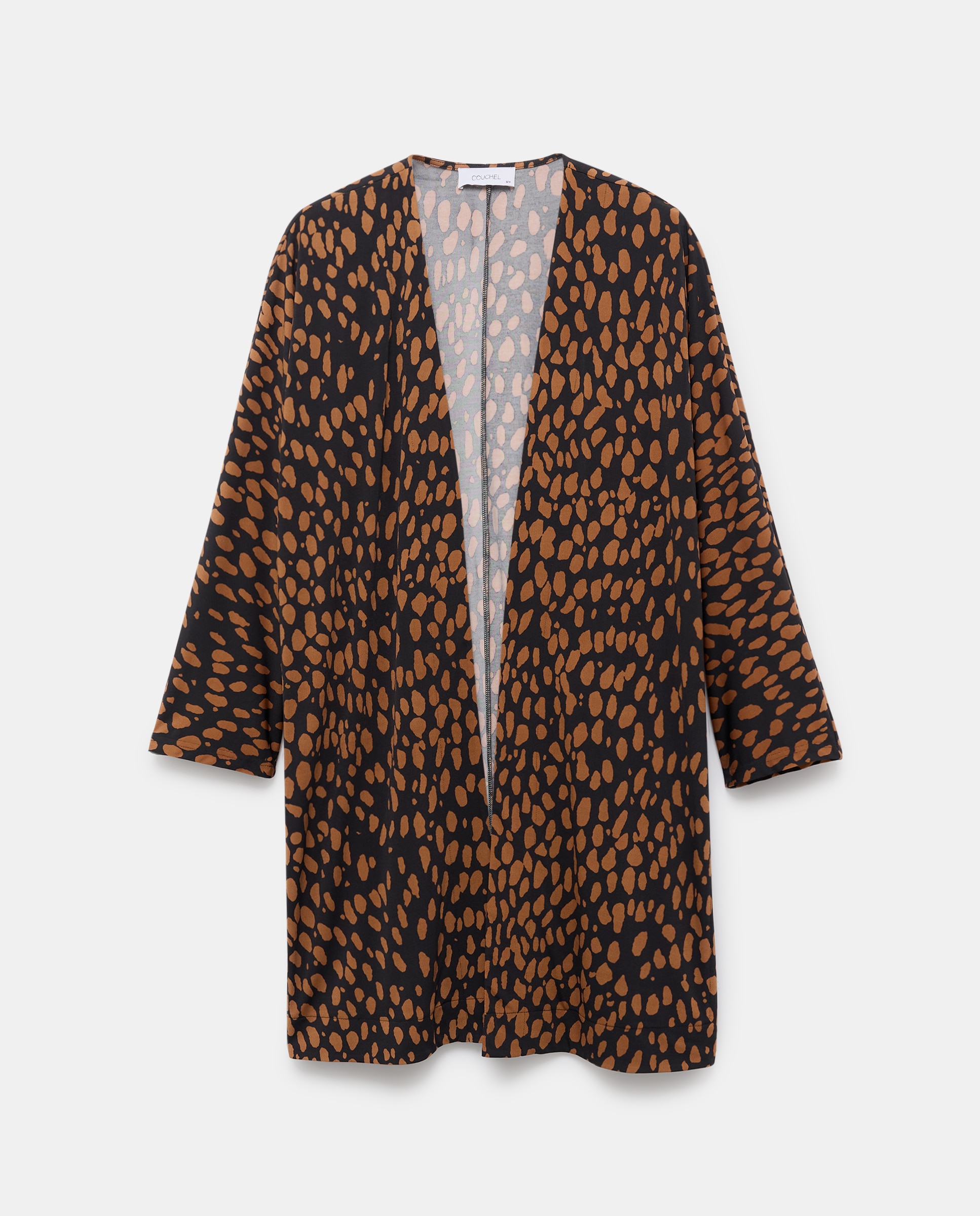 Casaco com Animal Print Preto-4