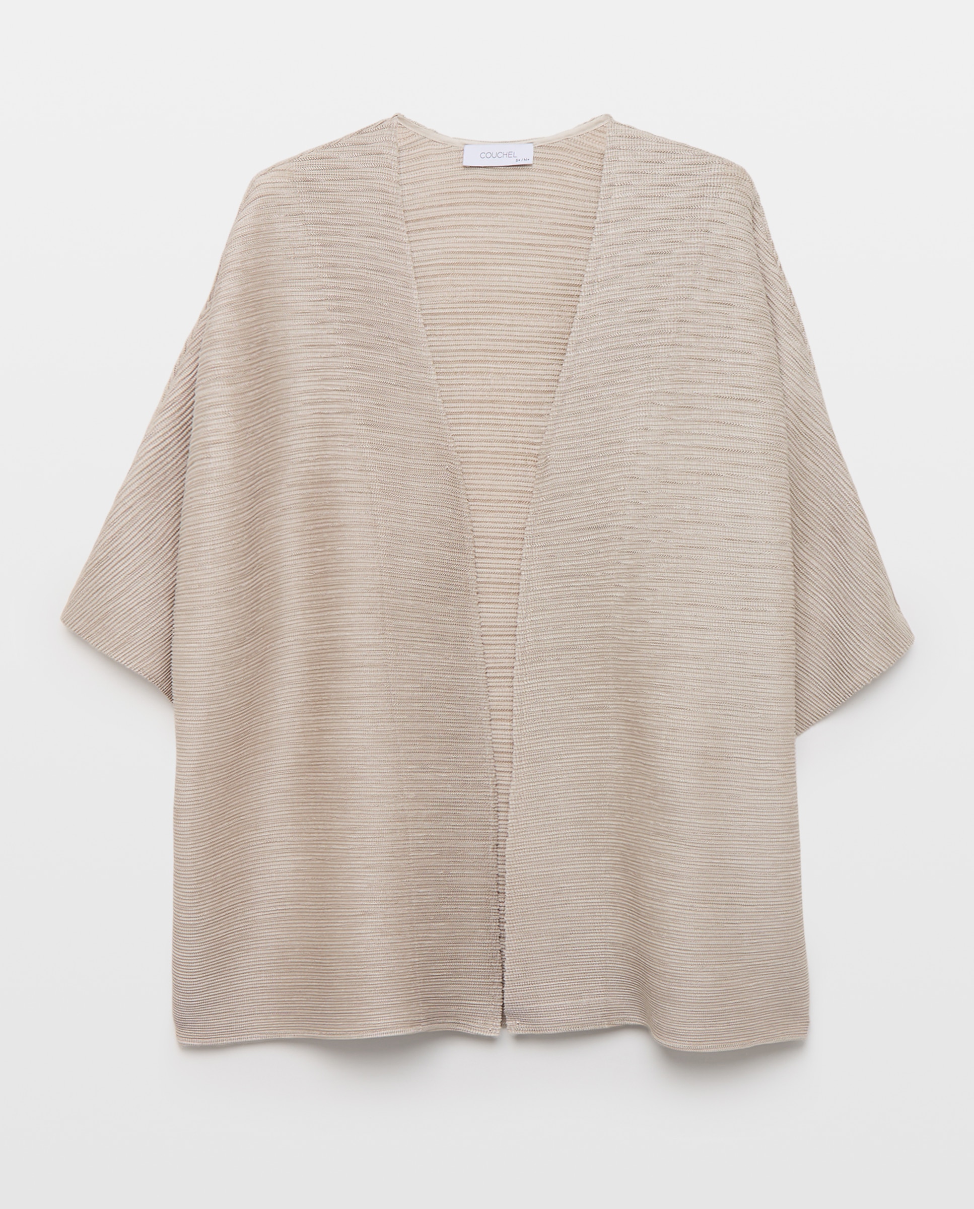 Imagen 4 de Kimono de mujer plisado horizontal - Couchel - Marrón 130 Marfil