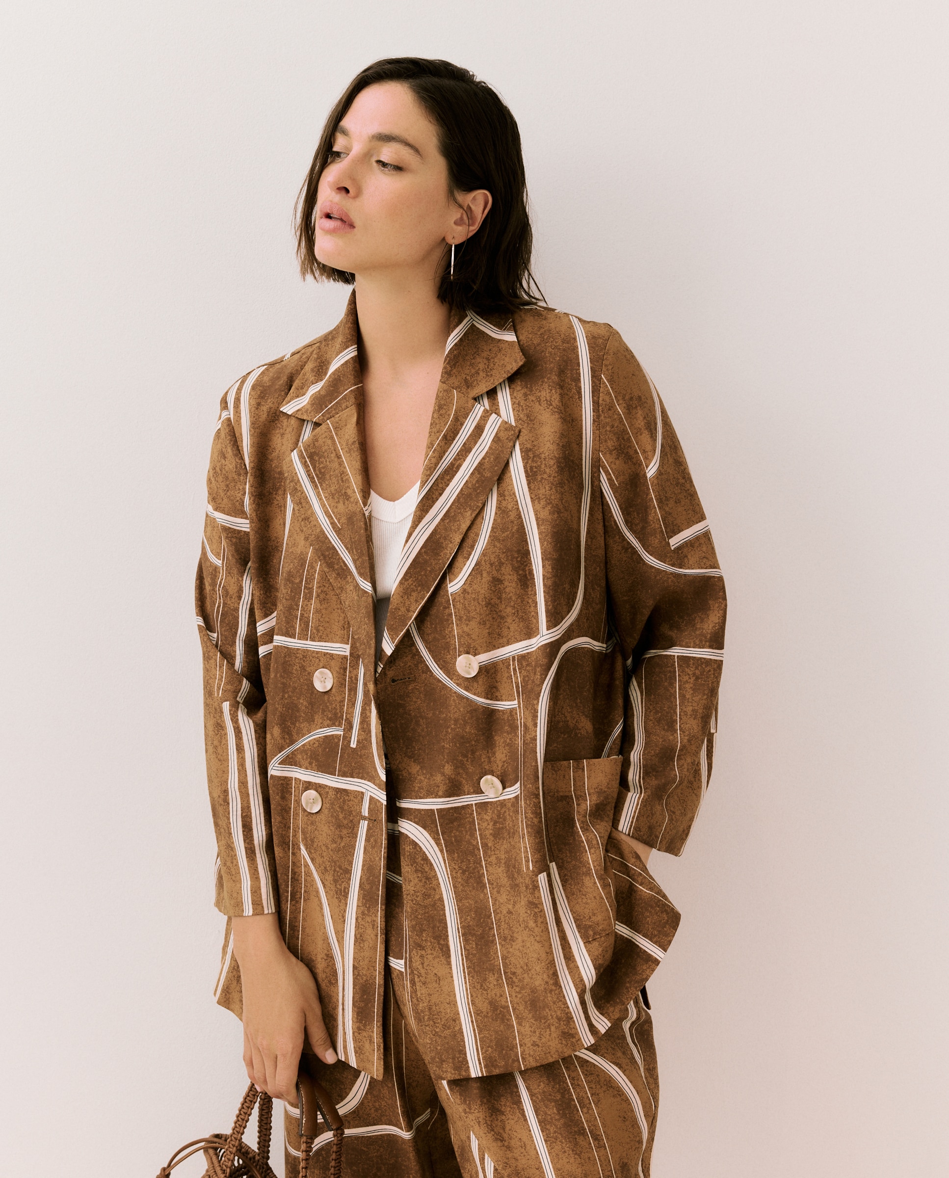 Imagem 0 de Blazer Fluido com Estampado