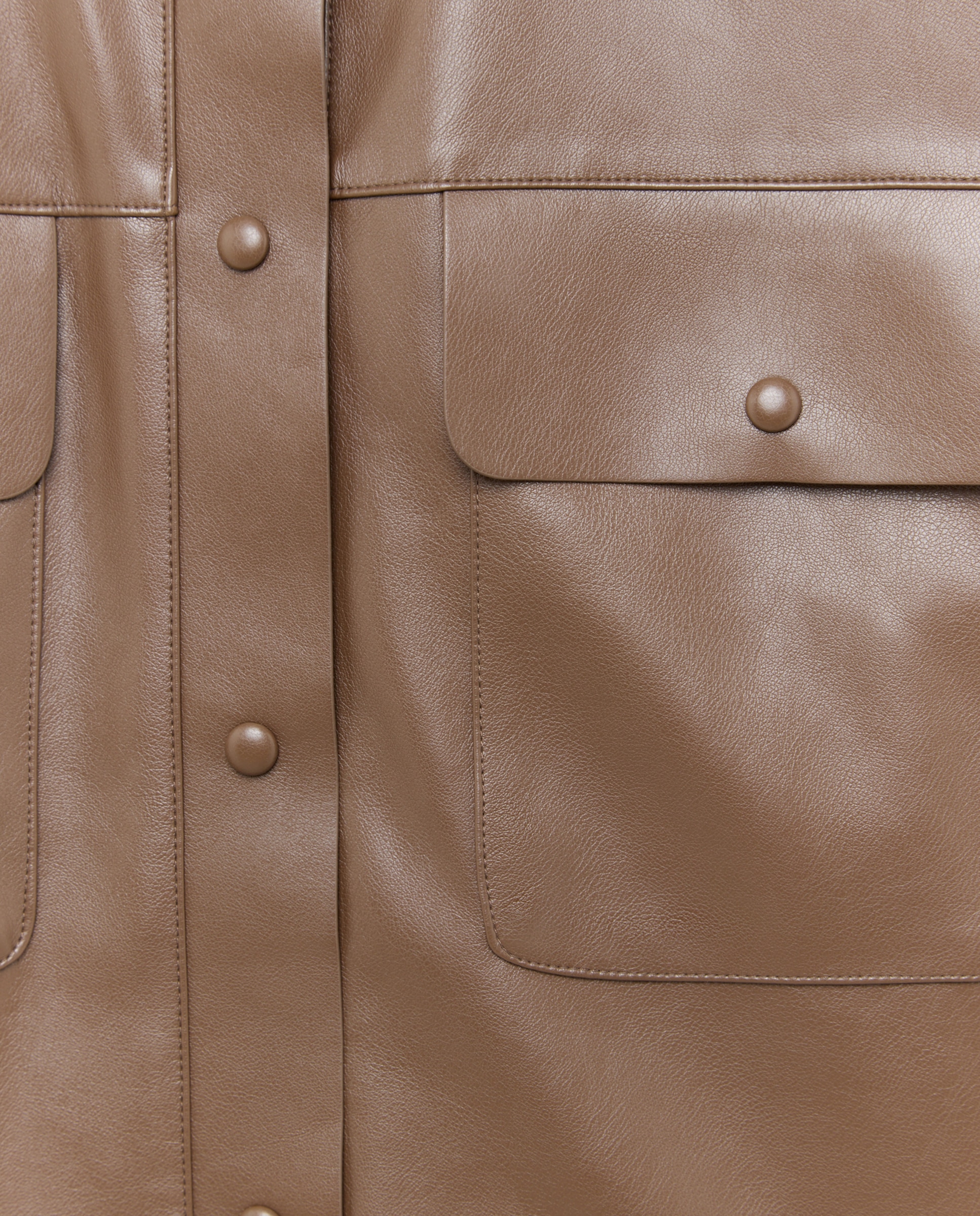 Sobrecamisa com Efeito em Polipele Toffee-2