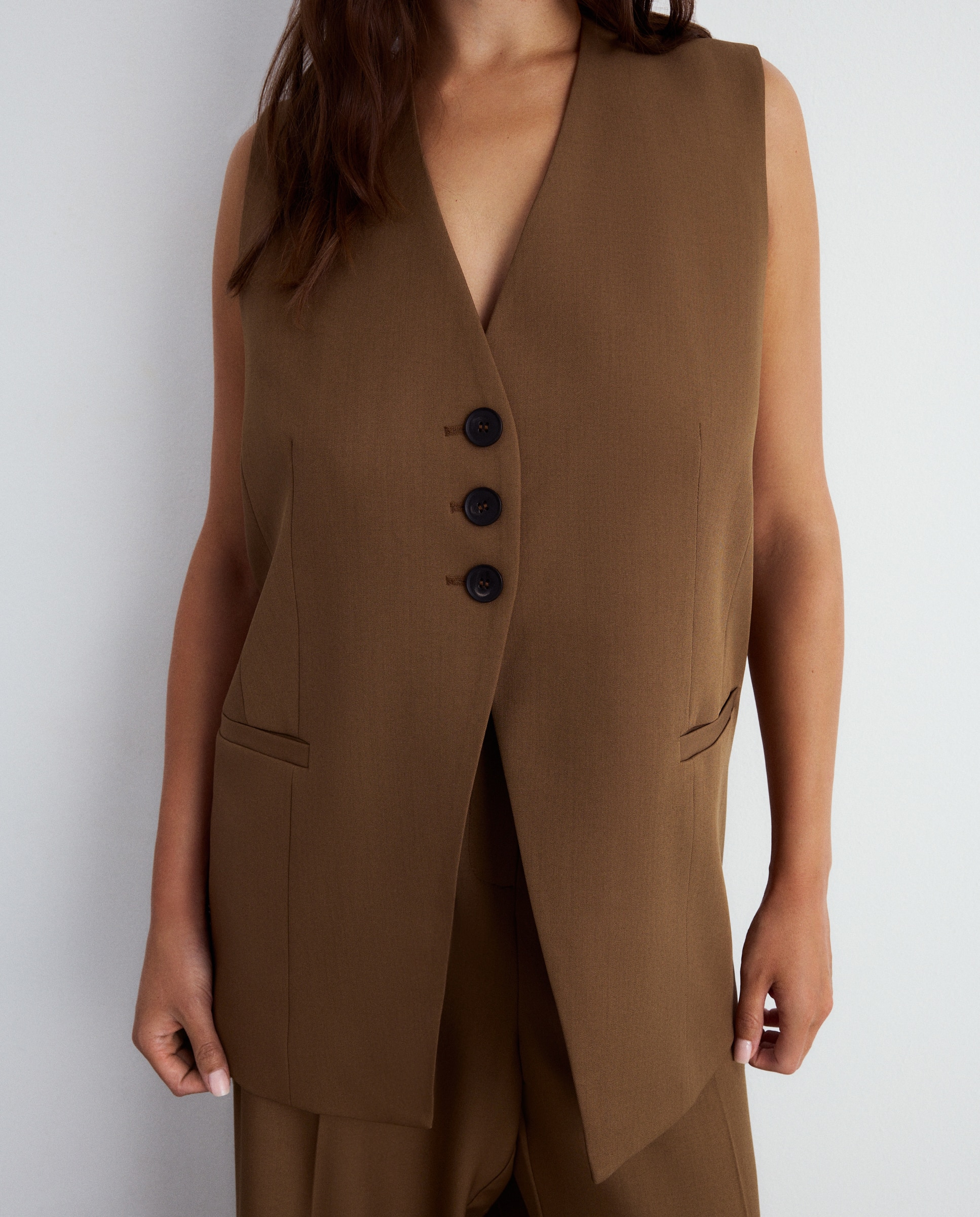 Colete de Fato Liso 730 Camel-2