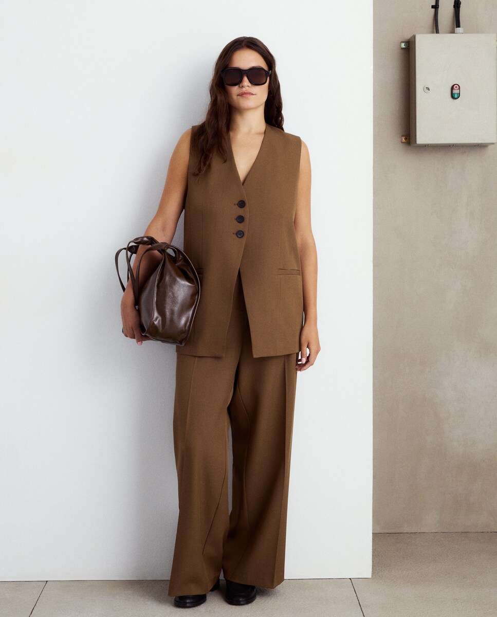 Colete de Fato Liso 730 Camel-4