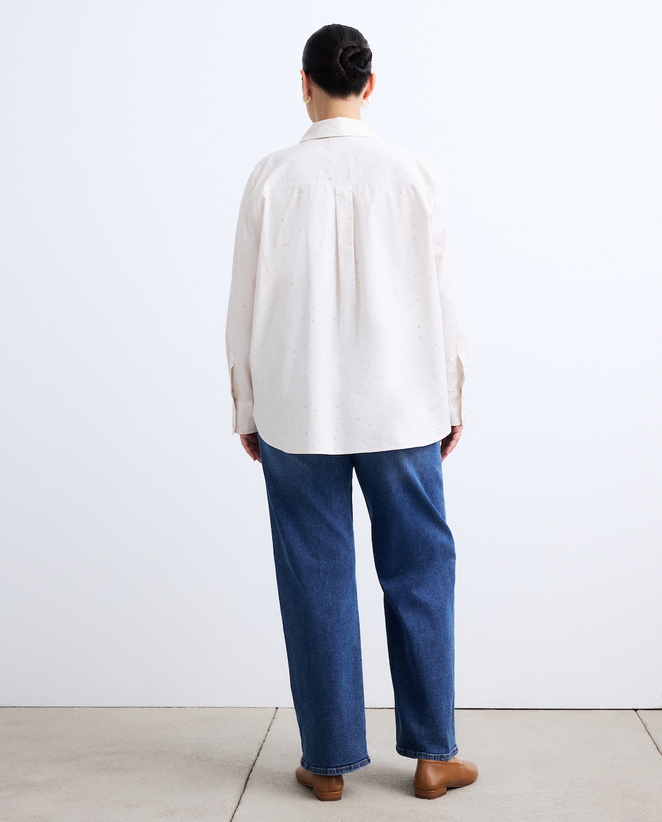 Camisa de Algodão com Strass Gelo-3