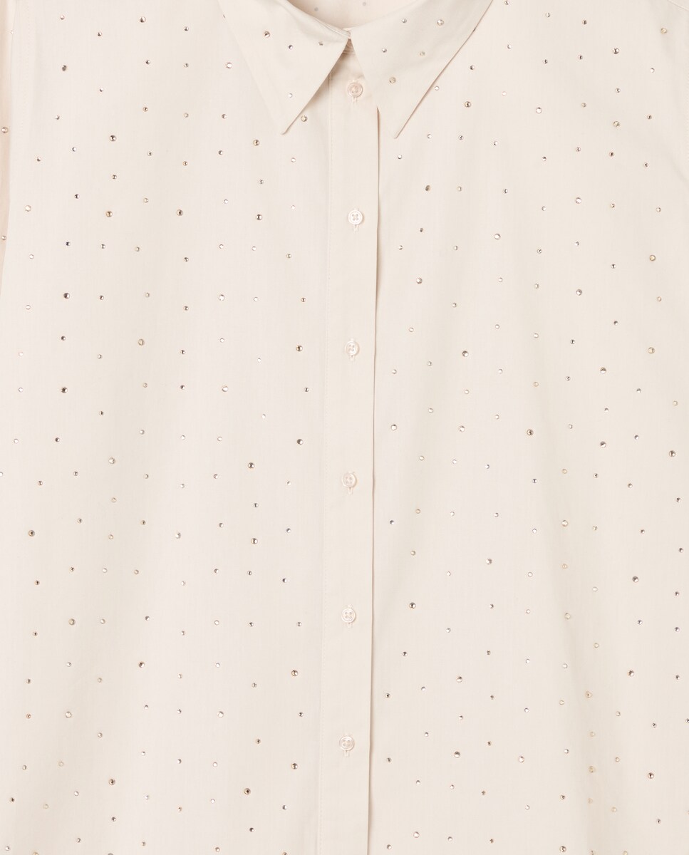 Camisa de Algodão com Strass Gelo-5