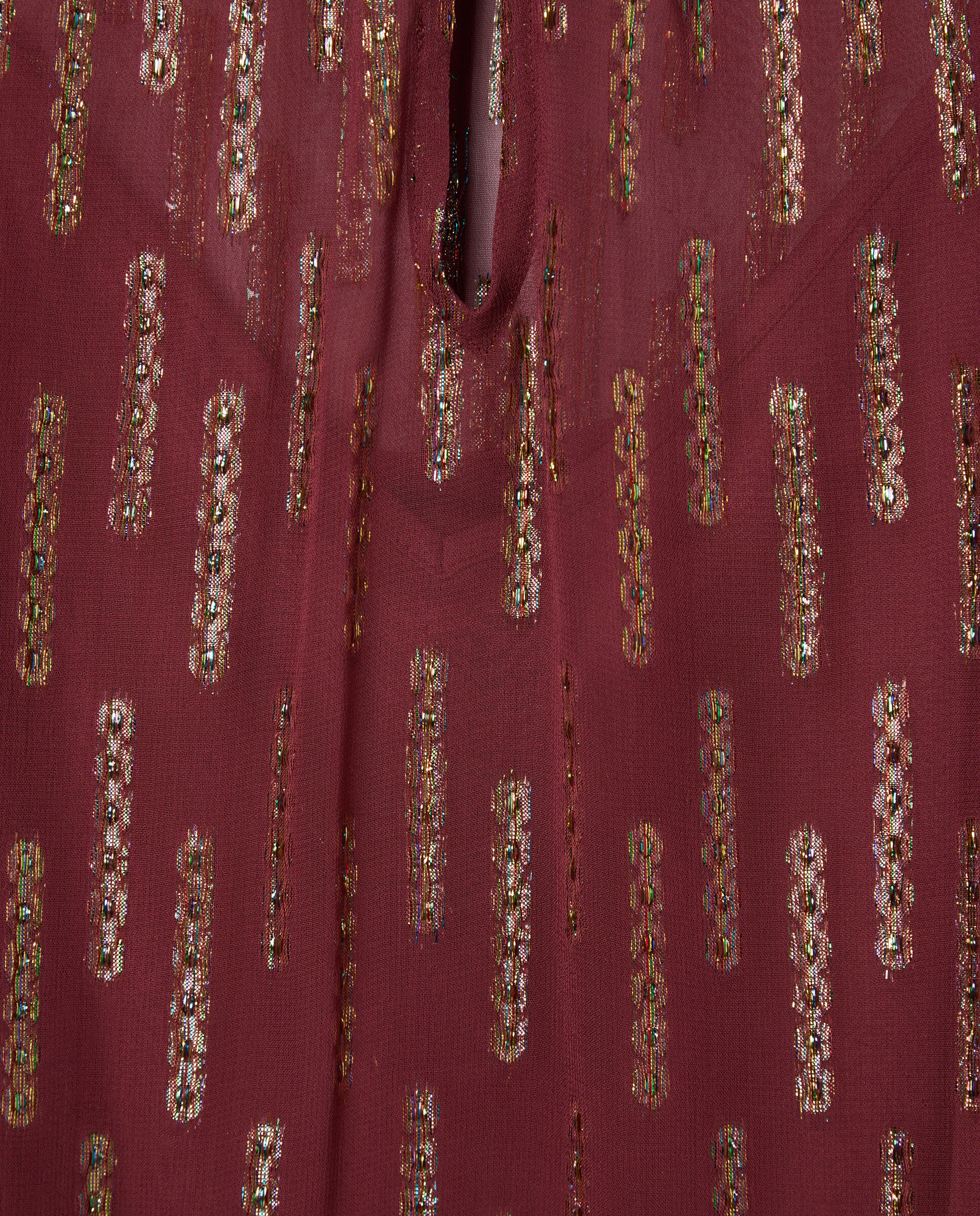 Blusa Lisa de Manga Comprida Bordeaux-5