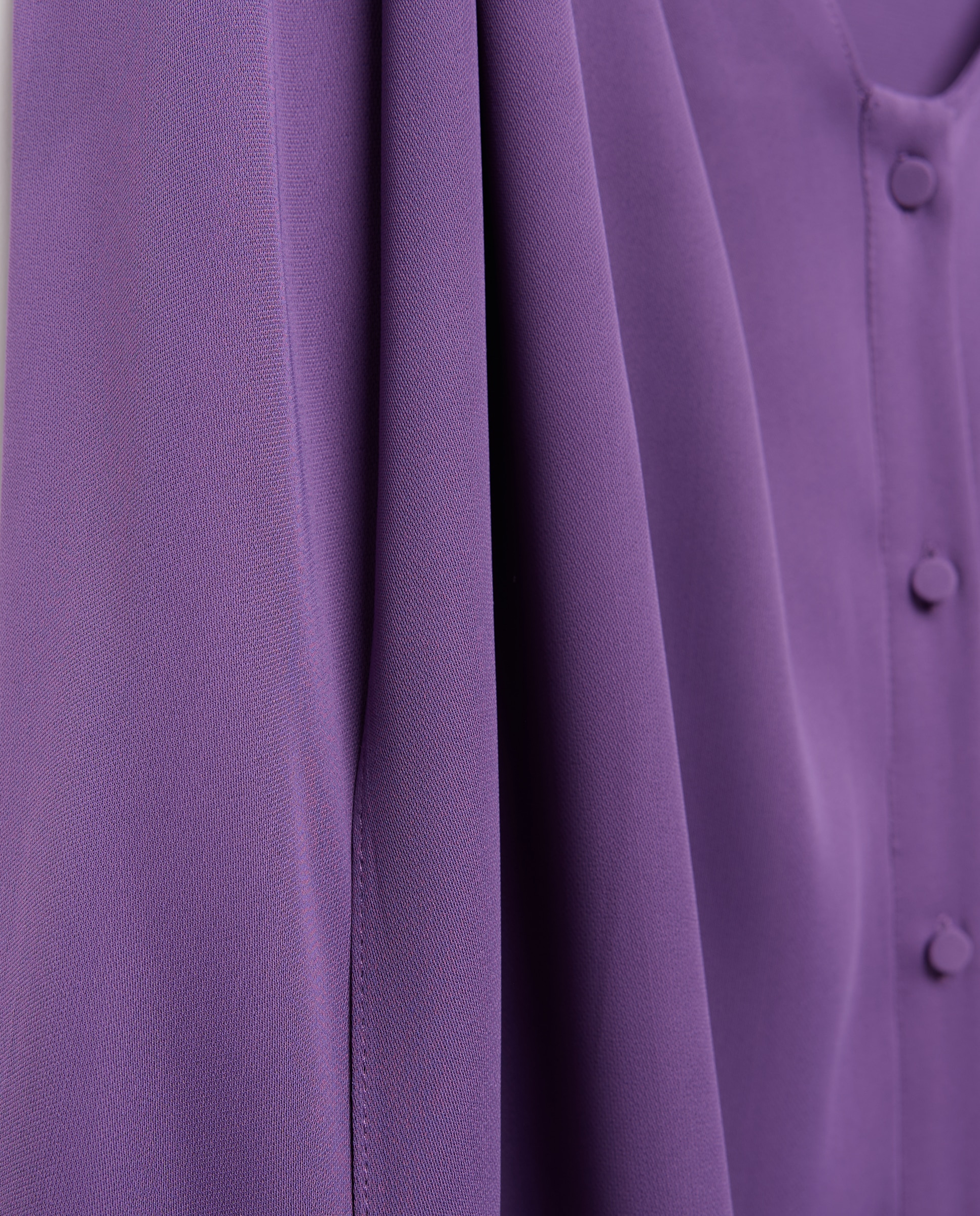 Camisa de Manga Comprida com Folho à Frente Roxo-6