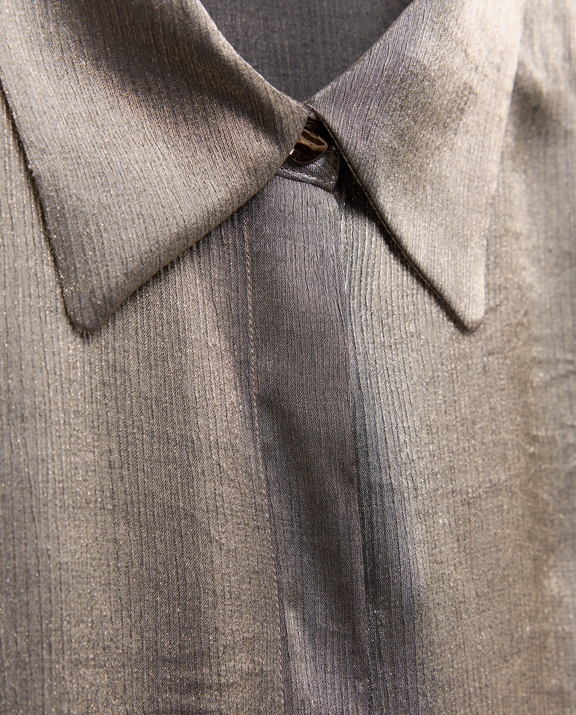 Camisa de Manga Comprida Metalizada Prateado envelhecido-5