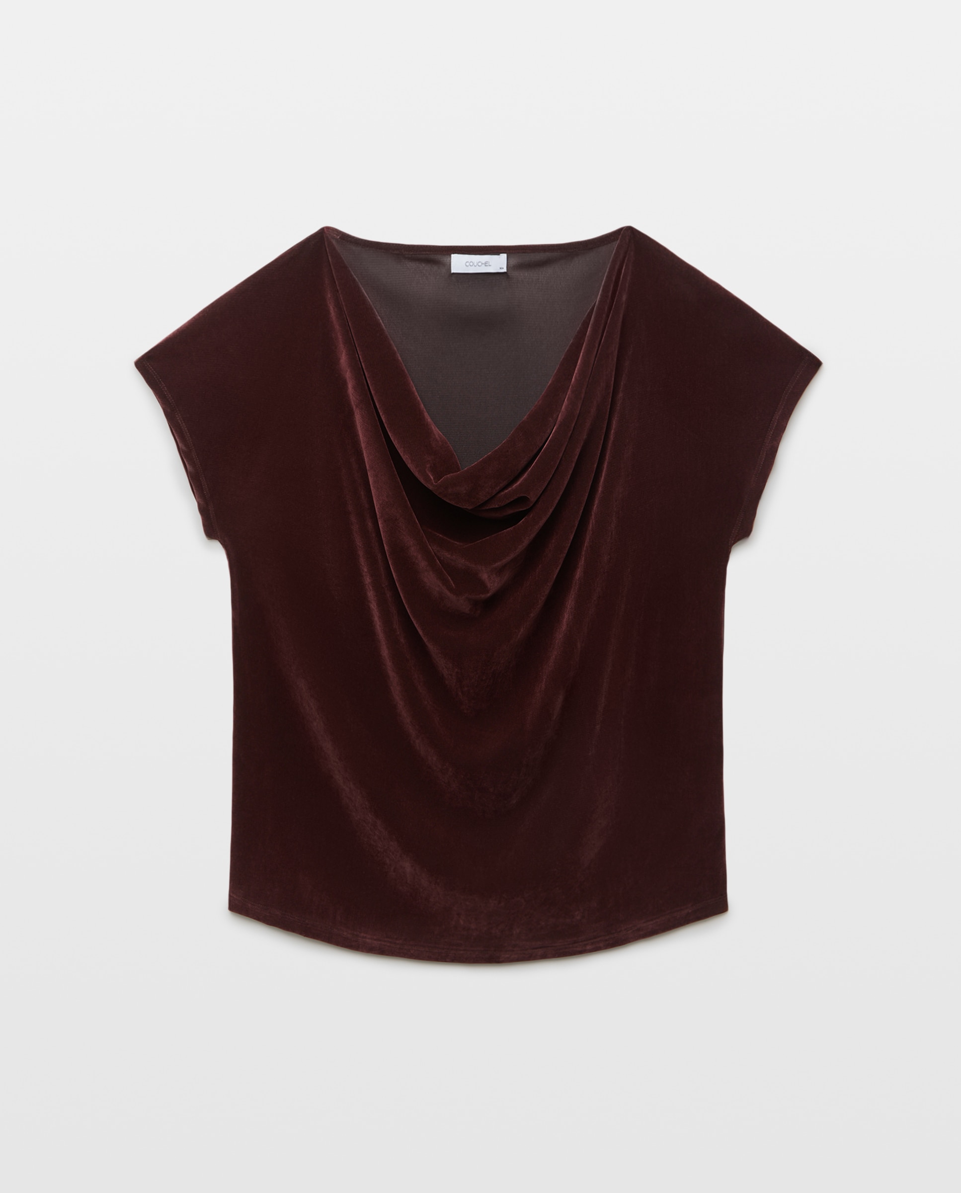 Camiseta de mujer de manga larga con terciopelo - Couchel - Burdeos Burdeos-4