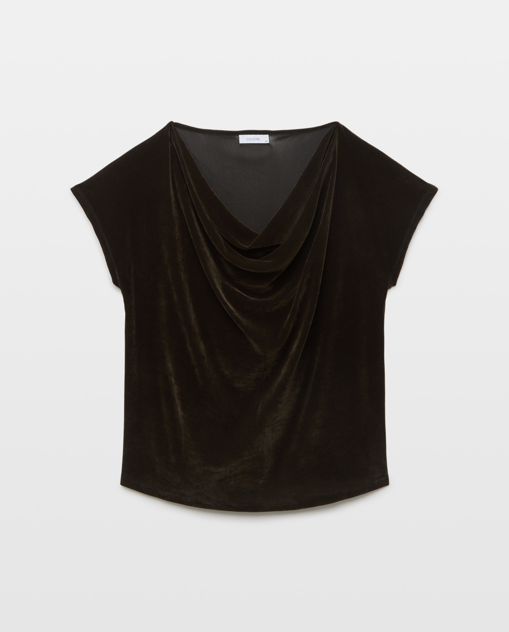 Camiseta de mujer de manga larga con terciopelo - Couchel - 530 Verde oscuro 530 Verde oscuro-4