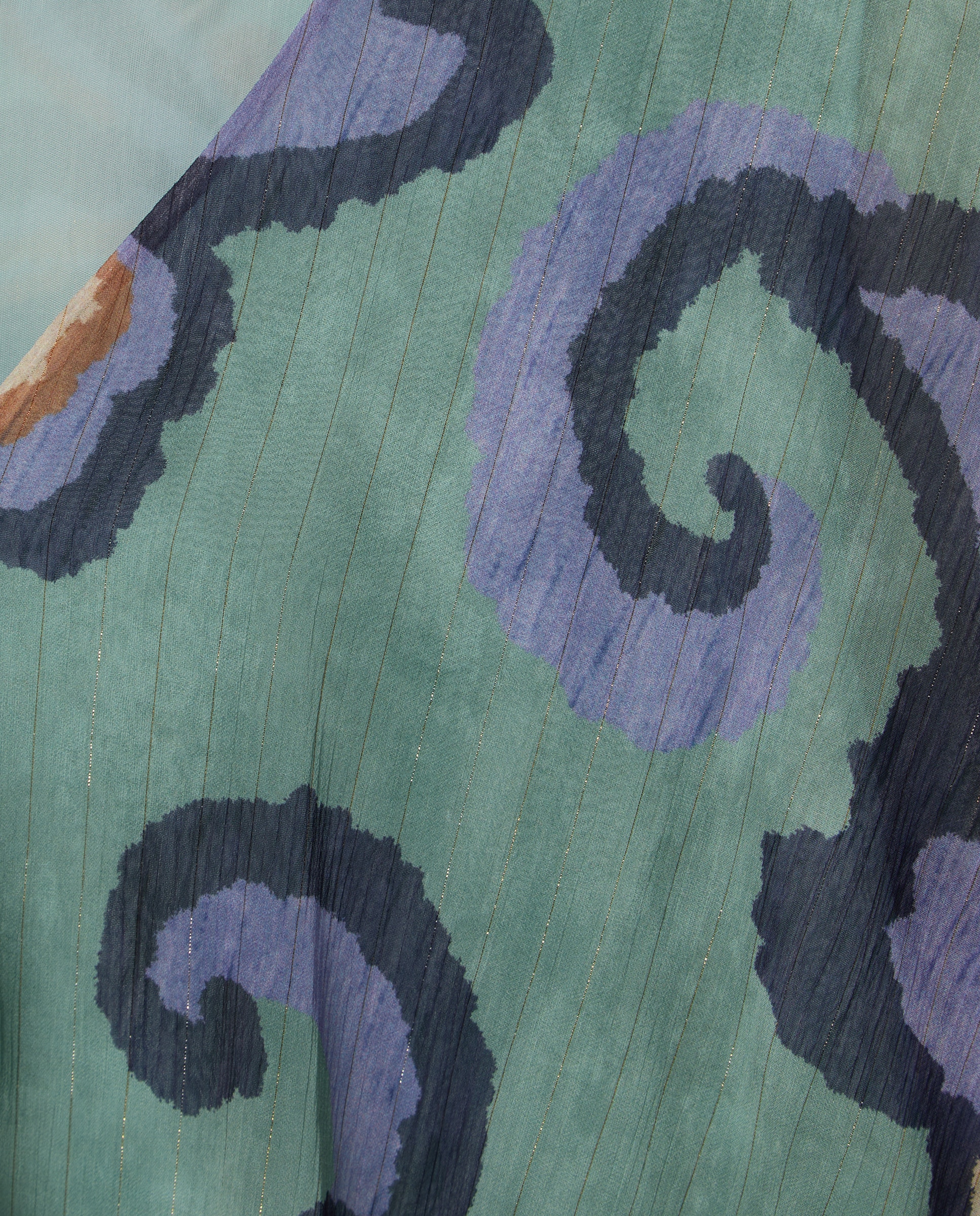 Blusa de mulher de manga curta Verde-5