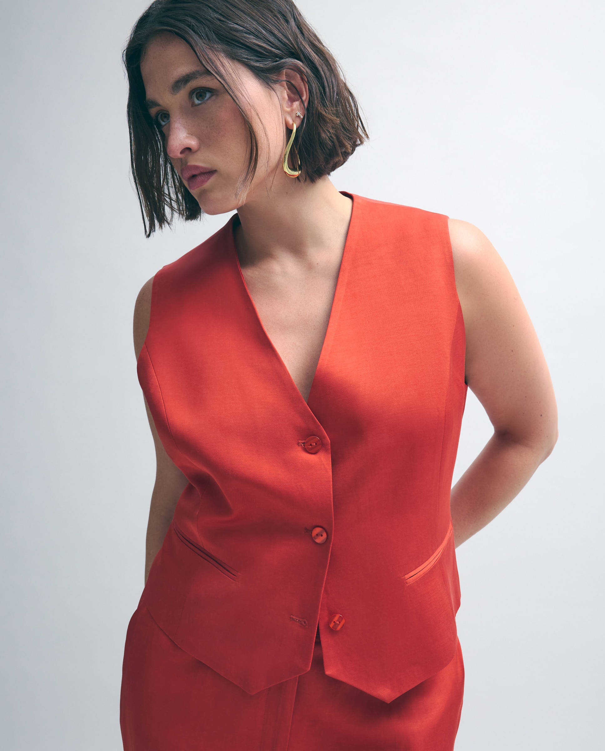 Imagem 0 de Blusa com Colete Acetinado