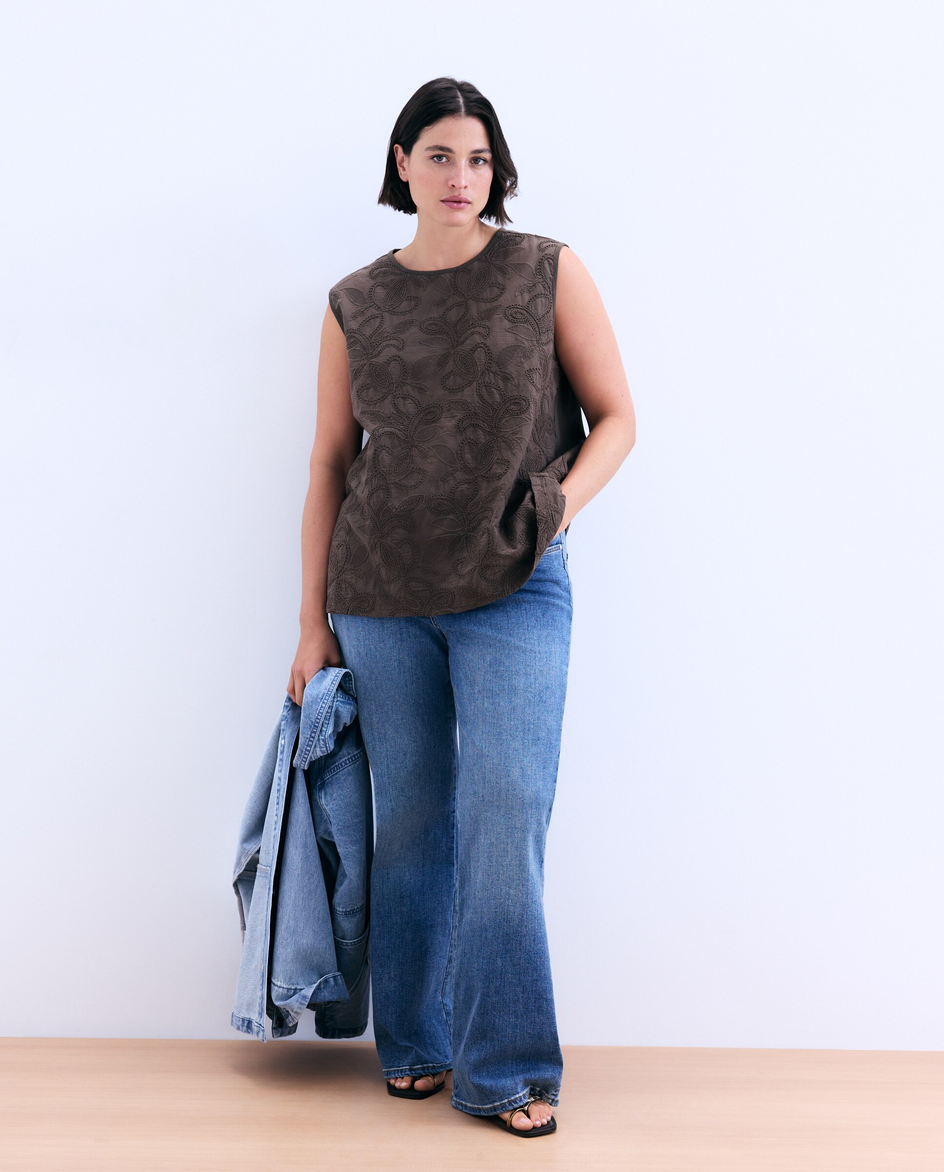 Imagen 2 de Camiseta sin manga lisa de mujer - Couchel - 520 Kaki 520 Kaki