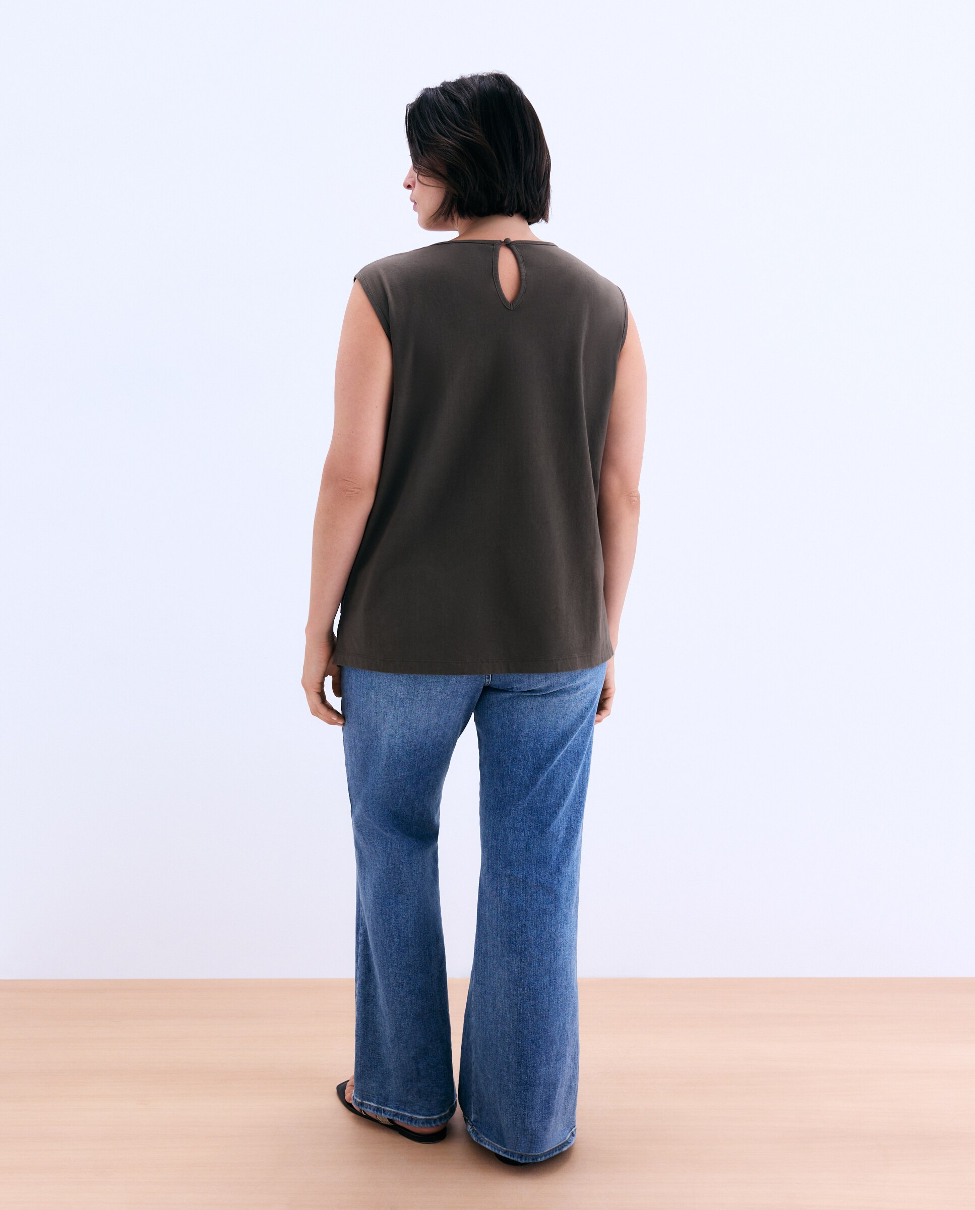 Imagen 3 de Camiseta sin manga lisa de mujer - Couchel - 520 Kaki 520 Kaki