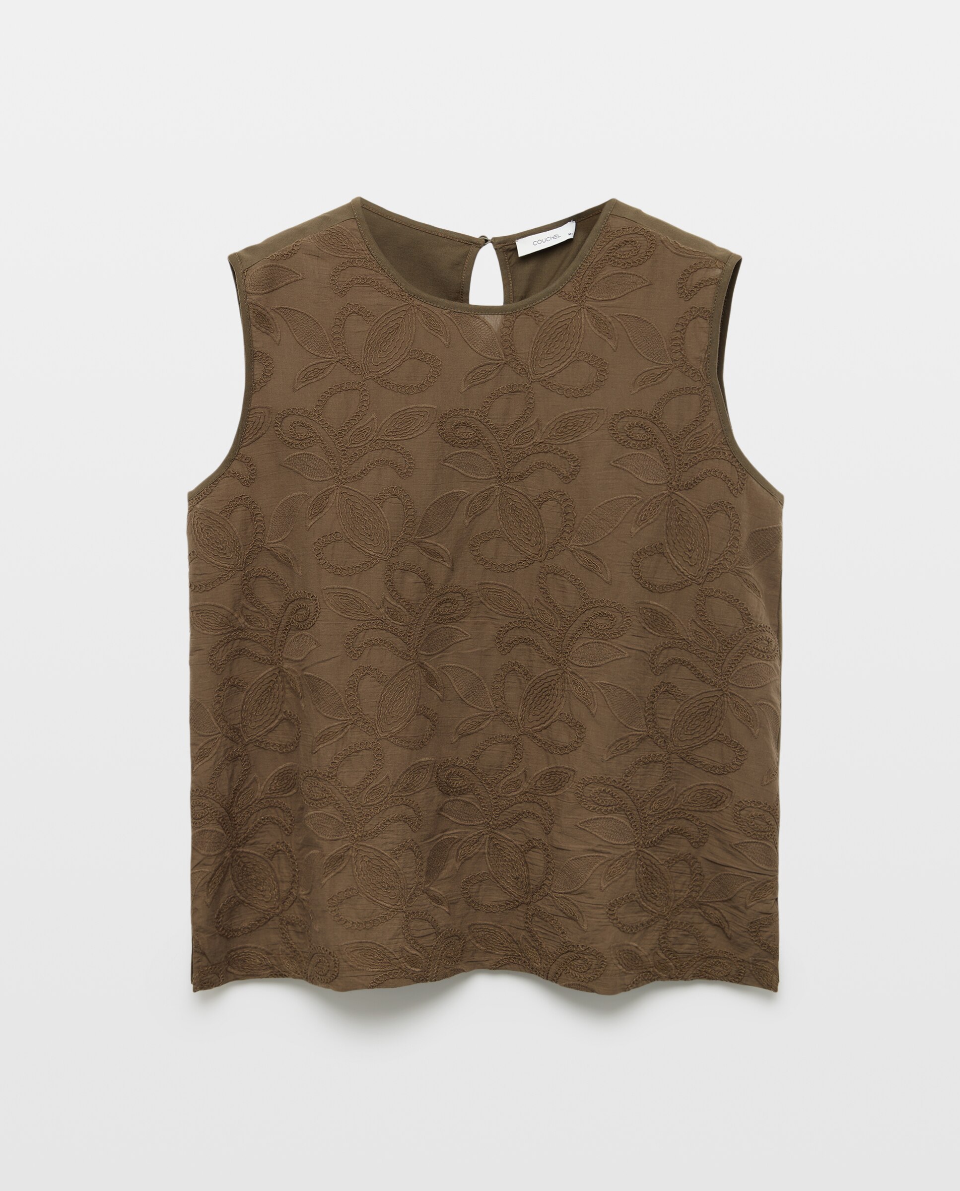 Imagen 4 de Camiseta sin manga lisa de mujer - Couchel - 520 Kaki 520 Kaki