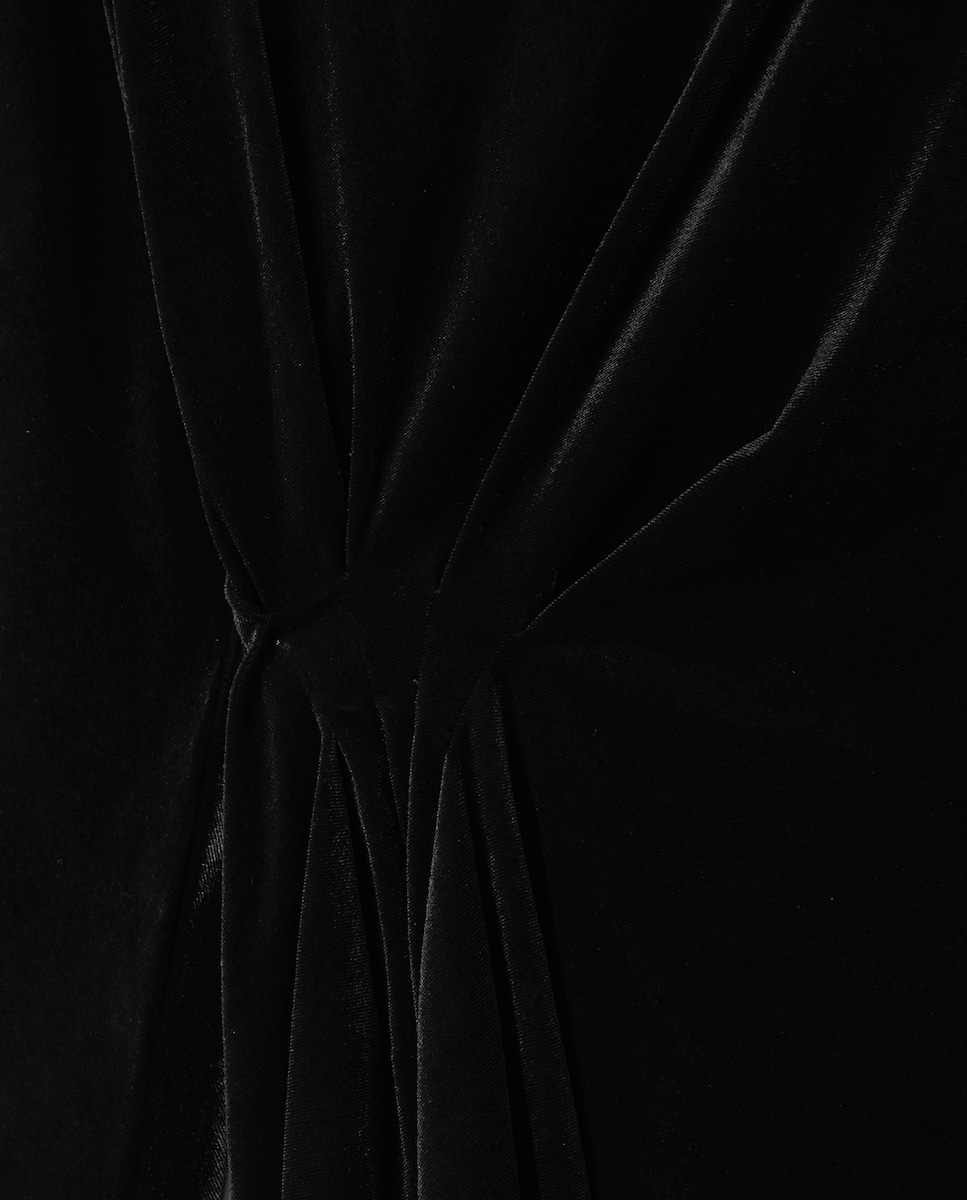 Camisola Lisa com Manga 3/4 Preto-5