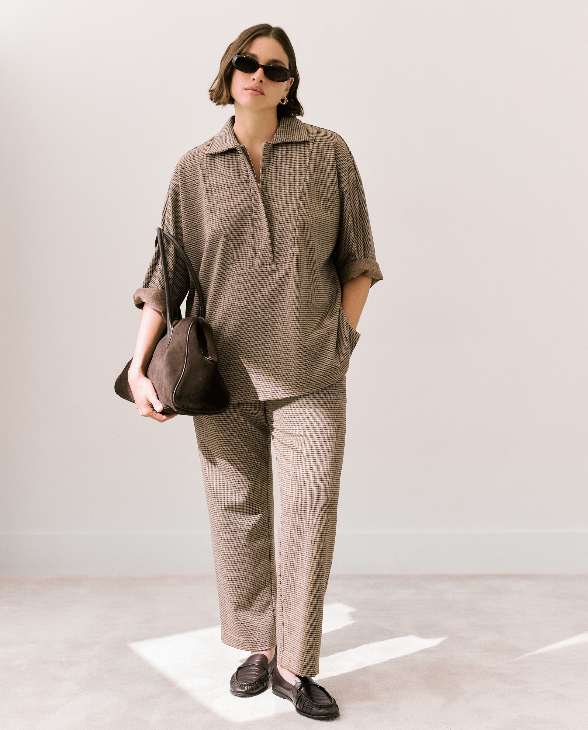 Camisola de Malha Roma com Fecho de Correr Azul-4