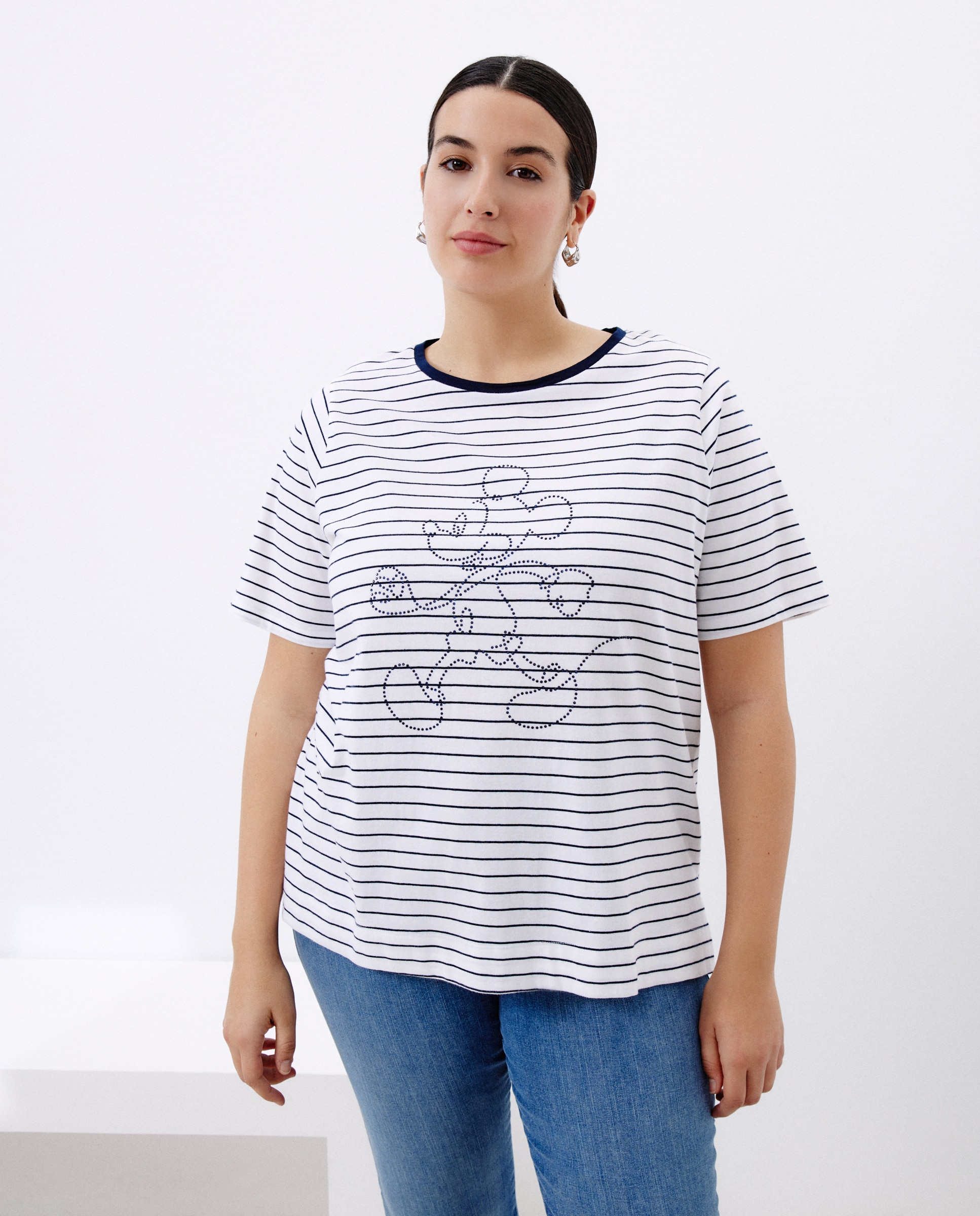 T-shirt Mickey Mouse de Manga Curta Branco-2